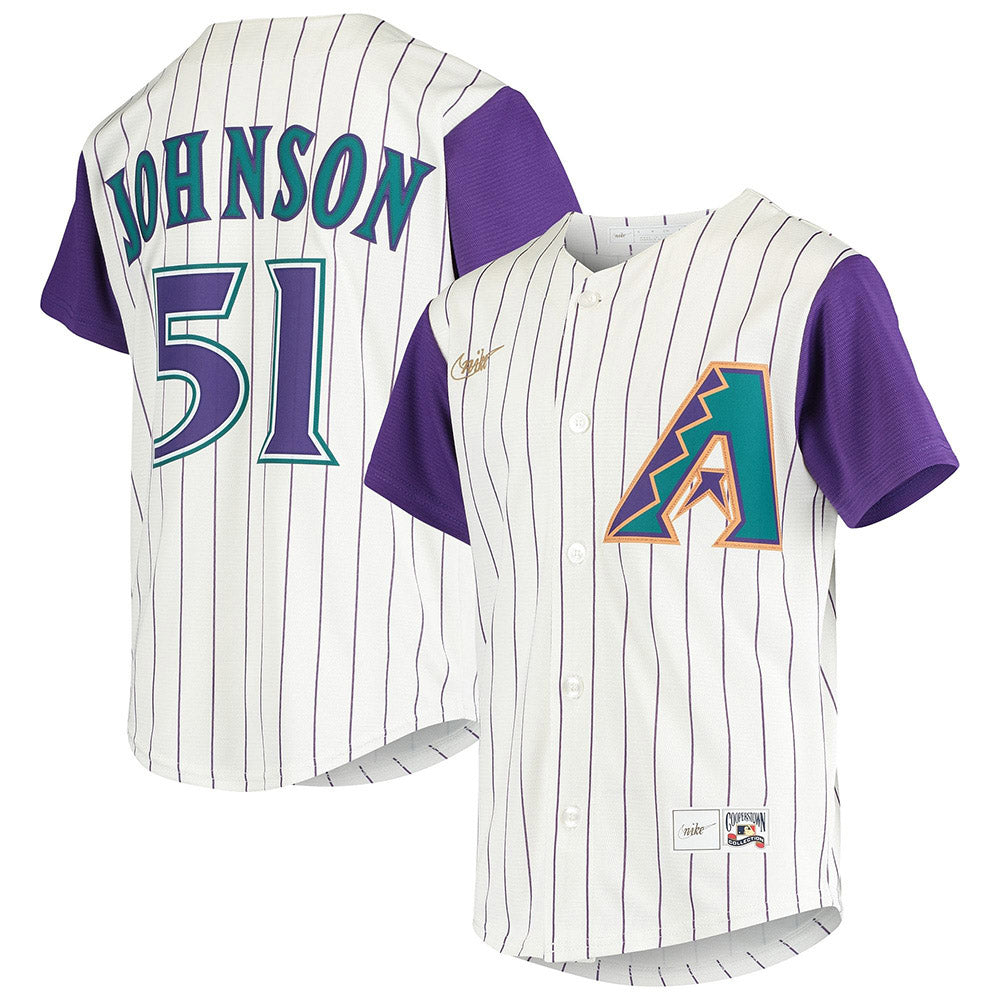Youth Arizona Diamondbacks Randy Johnson Alternate Cooperstown Collection Player Jersey - Cream - vstockx