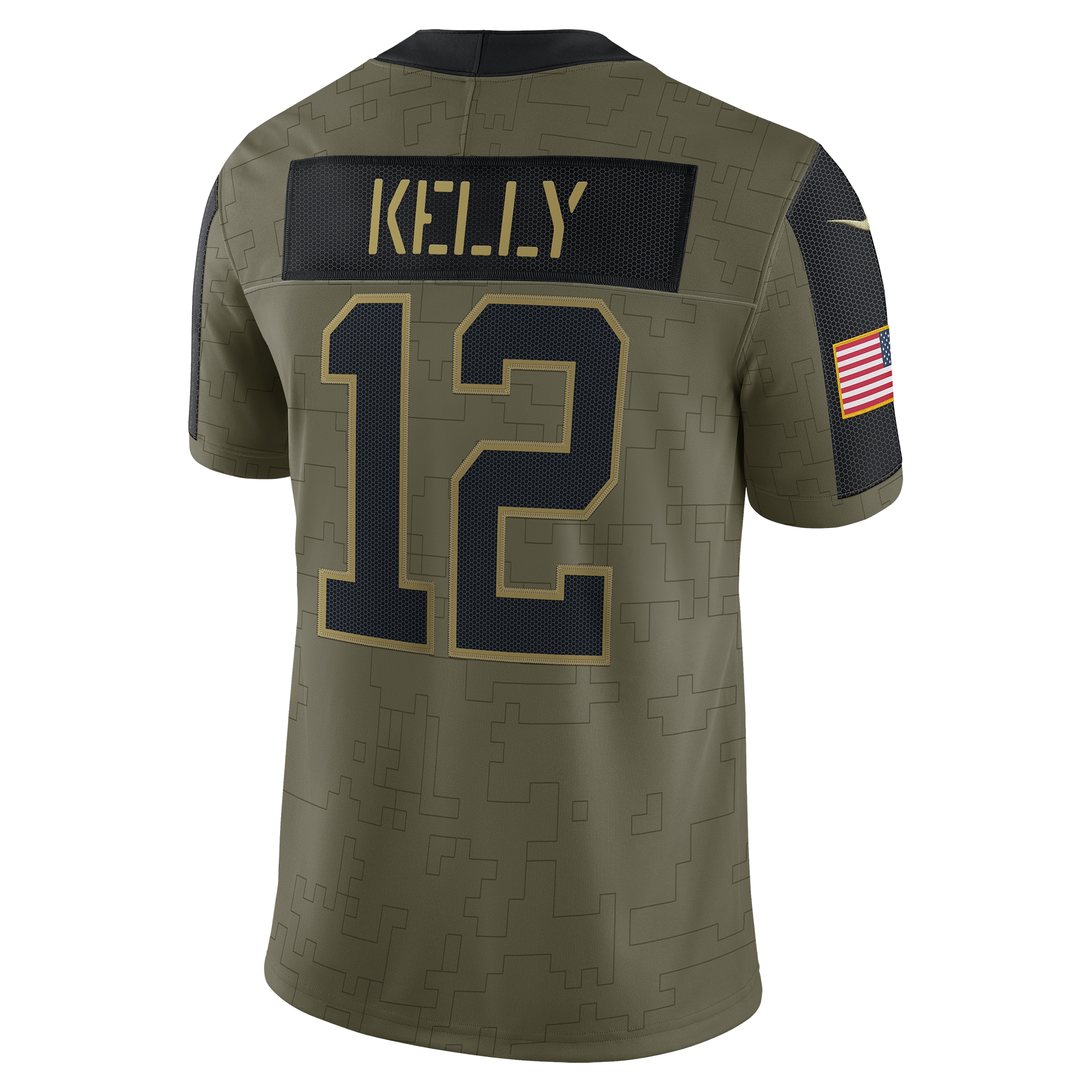 Jim Kelly Buffalo Bills Nike 2021 Salute To Service Retired Player Limited Jersey - Olive - vstockx