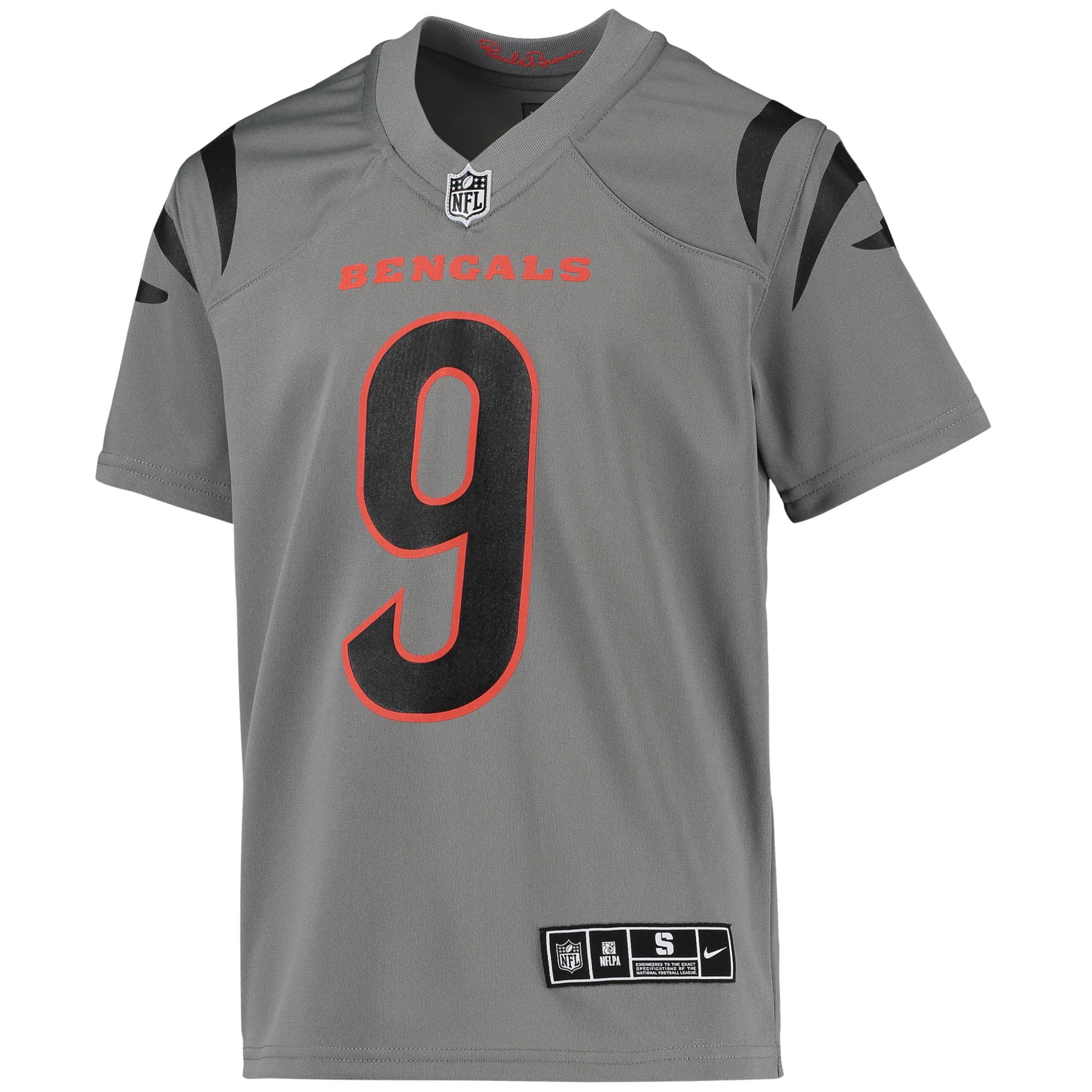 Youth Nike Joe Burrow Gray Cincinnati Bengals Inverted Team Game Jersey - vstockx
