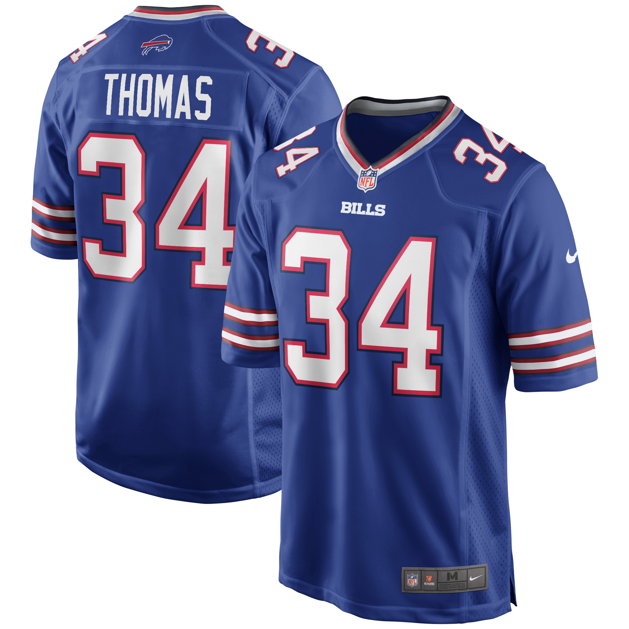 Thurman Thomas Buffalo Bills Nike Game Retired Player Jersey - Royal - vstockx