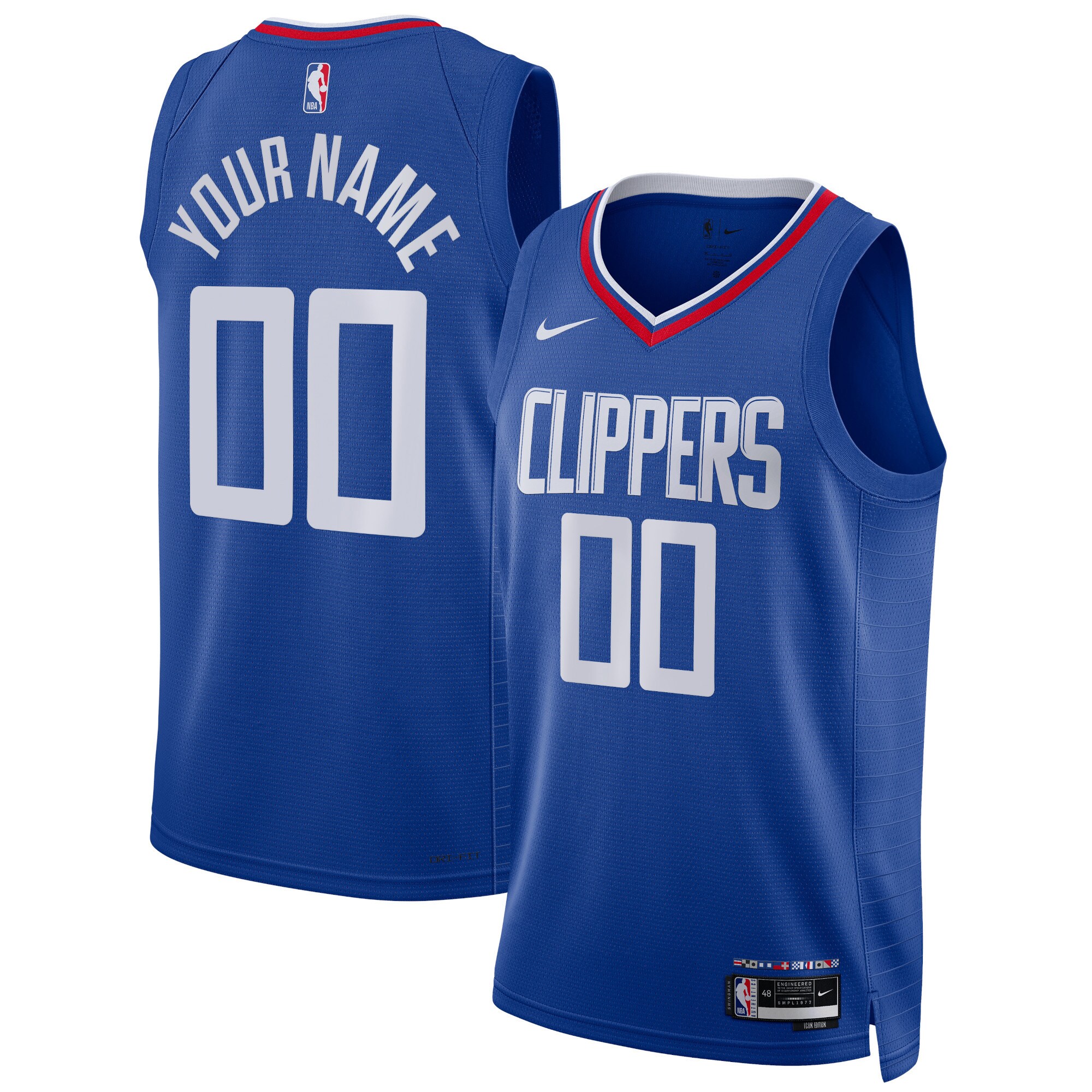 LA Clippers Nike Unisex Swingman Custom Jersey Royal - Icon Edition - vstockx