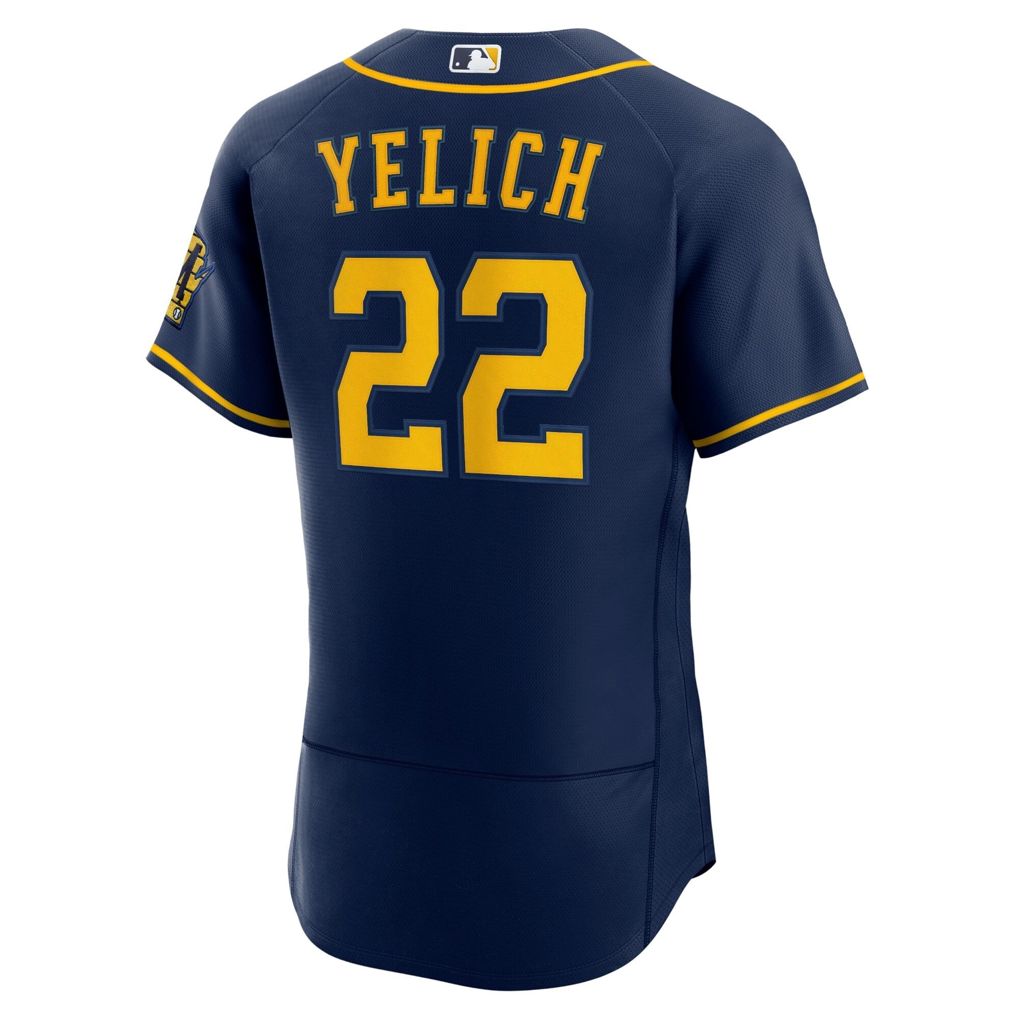 Men's Nike Christian Yelich Navy Milwaukee Brewers 50th Season Alternate Authentic Player Jersey - vstockx