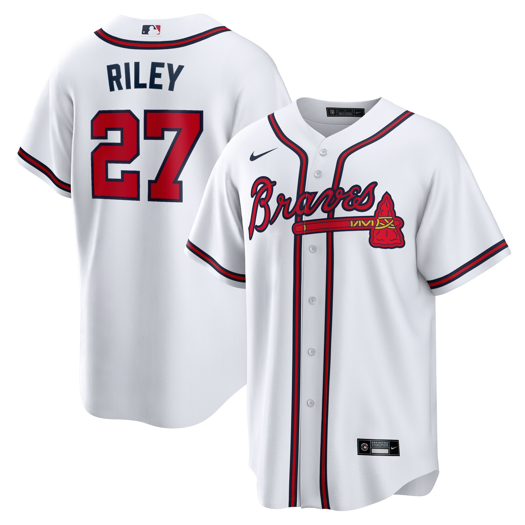 Austin Riley Atlanta Braves Nike Home Replica Player Jersey - White - vstockx