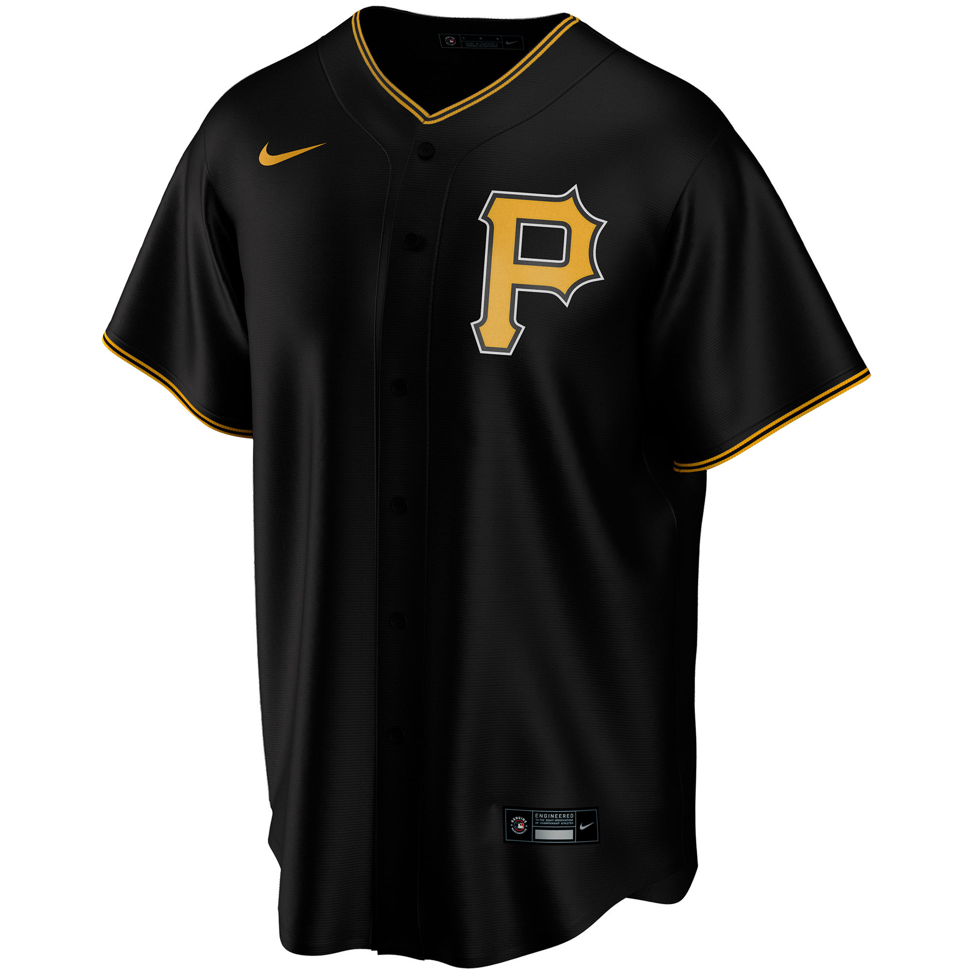 Pittsburgh Pirates Nike Alternate Replica Custom Jersey - Black - vstockx