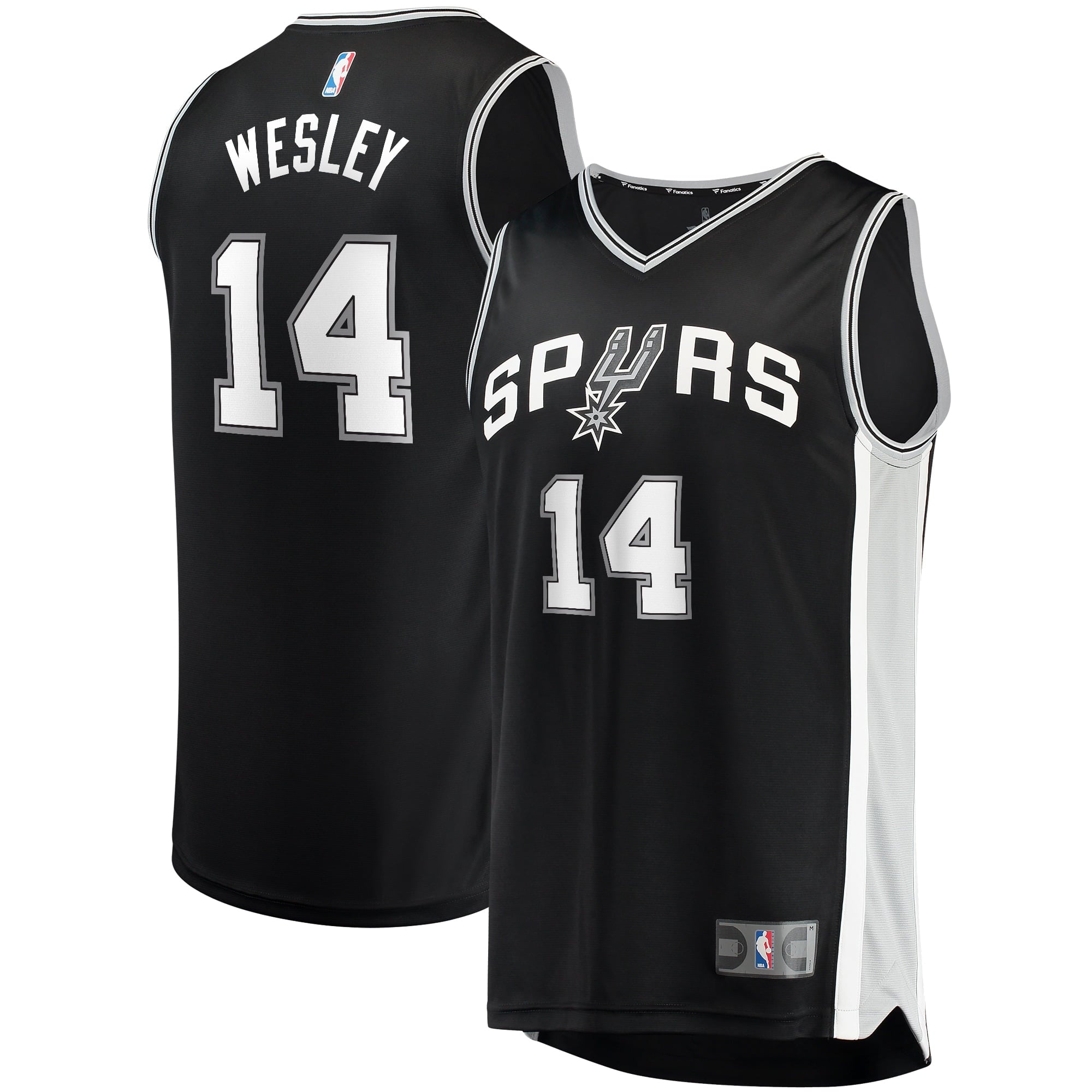 Men's Fanatics Branded Blake Wesley Black San Antonio Spurs 2022 NBA Draft First Round Pick Fast Break Replica Player - vstockx