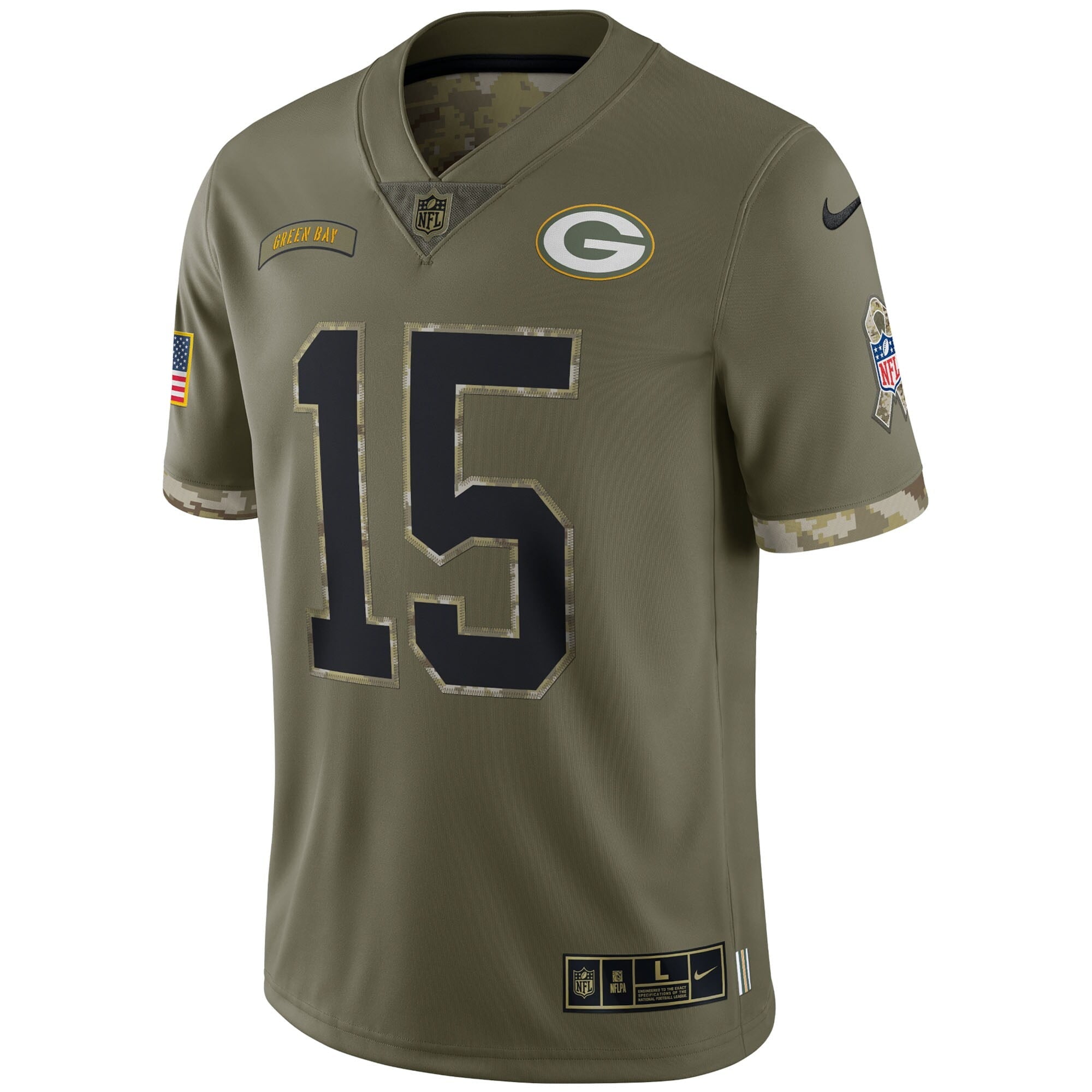 Men's Nike Bart Starr Olive Green Bay Packers 2022 Salute To Service Retired Player Limited Jersey - vstockx