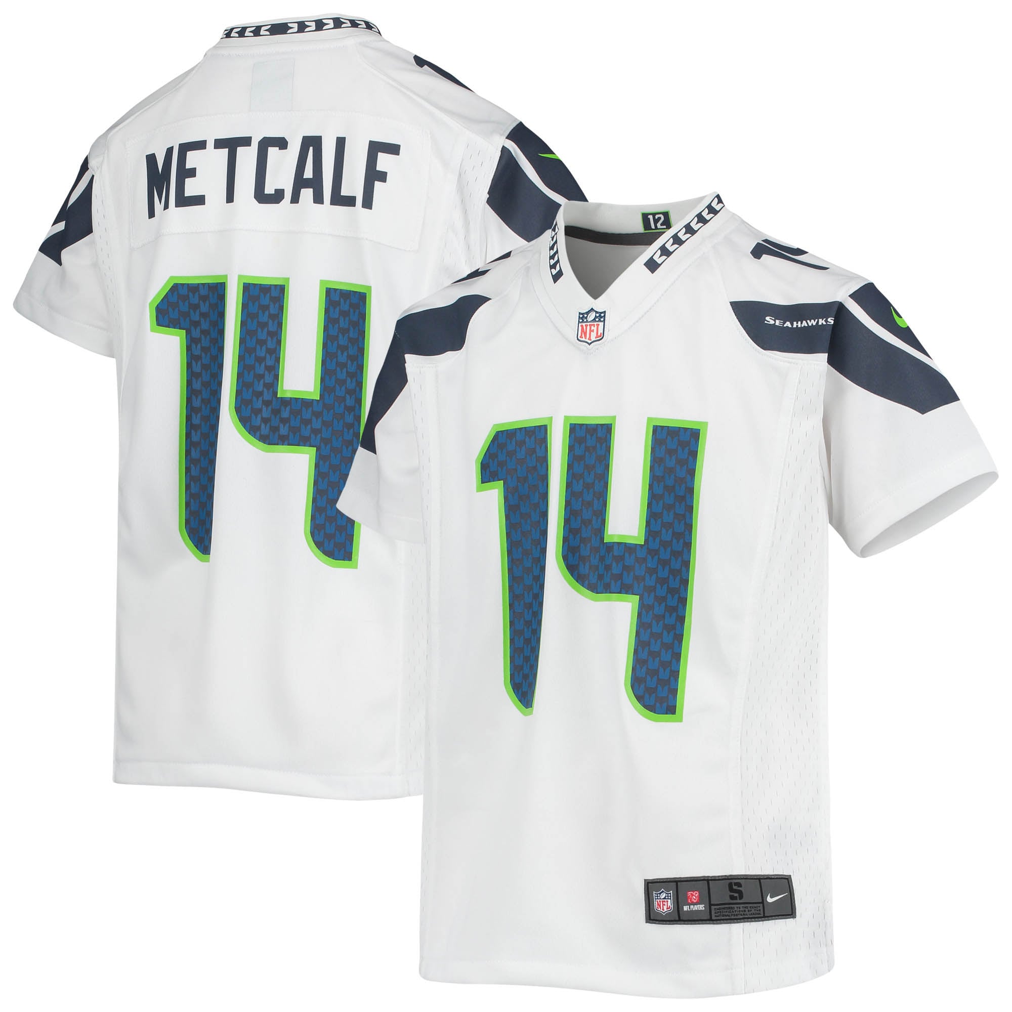 DK Metcalf Seattle Seahawks Nike Youth Game Jersey - White - vstockx