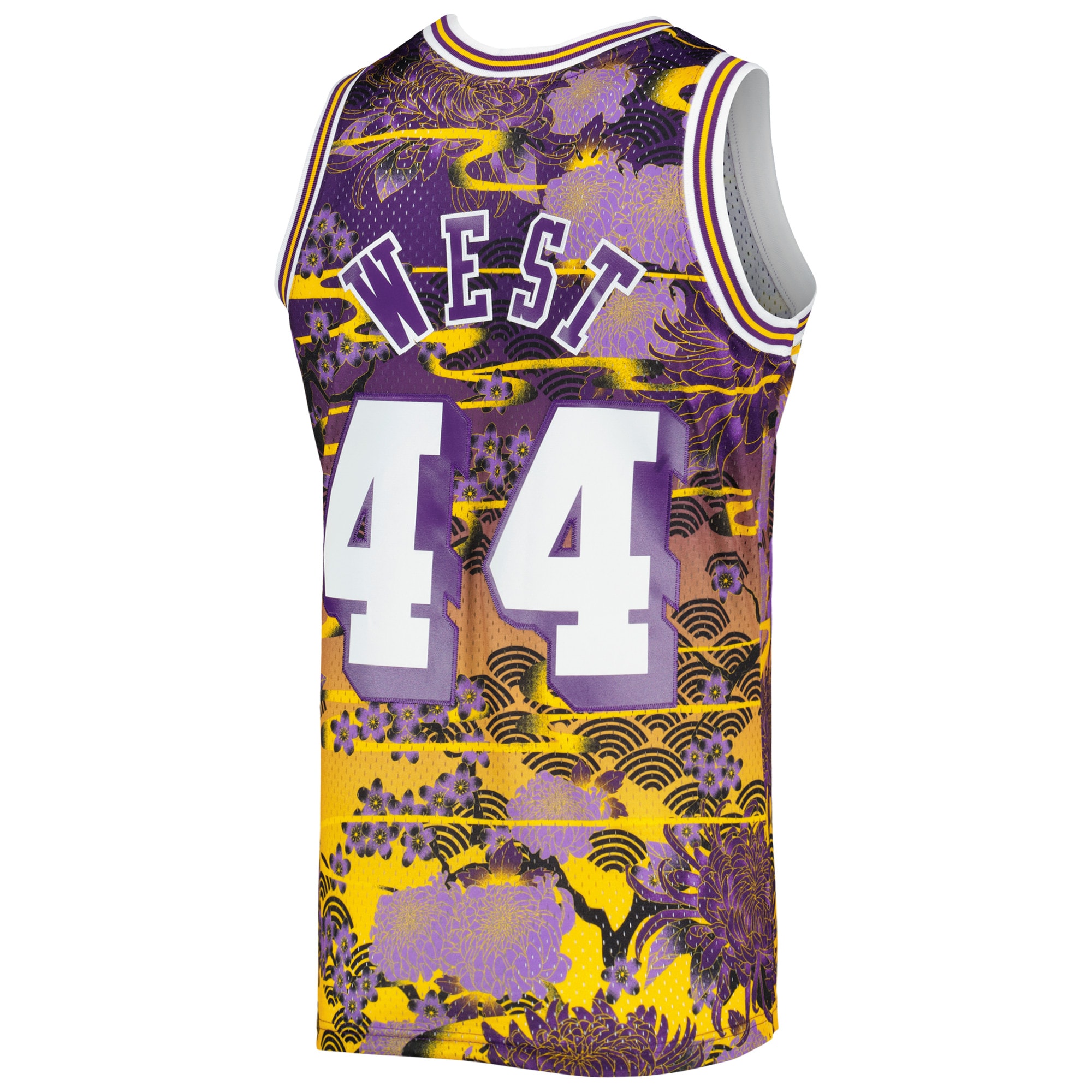 Jerry West Los Angeles Lakers Mitchell & Ness Hardwood Classics Lunar New Year Swingman Jersey - Purple - vstockx