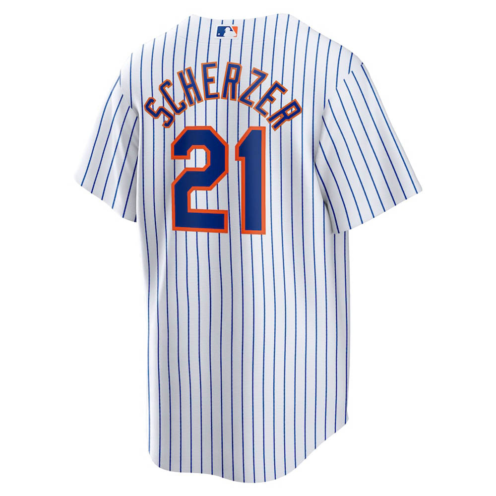 Youth New York Mets Max Scherzer Cool Base Replica Home Jersey - White - vstockx