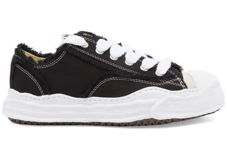 Maison Mihara Yasuhiro Hank OG Sole Canvas Low Frayed Black - vstockx