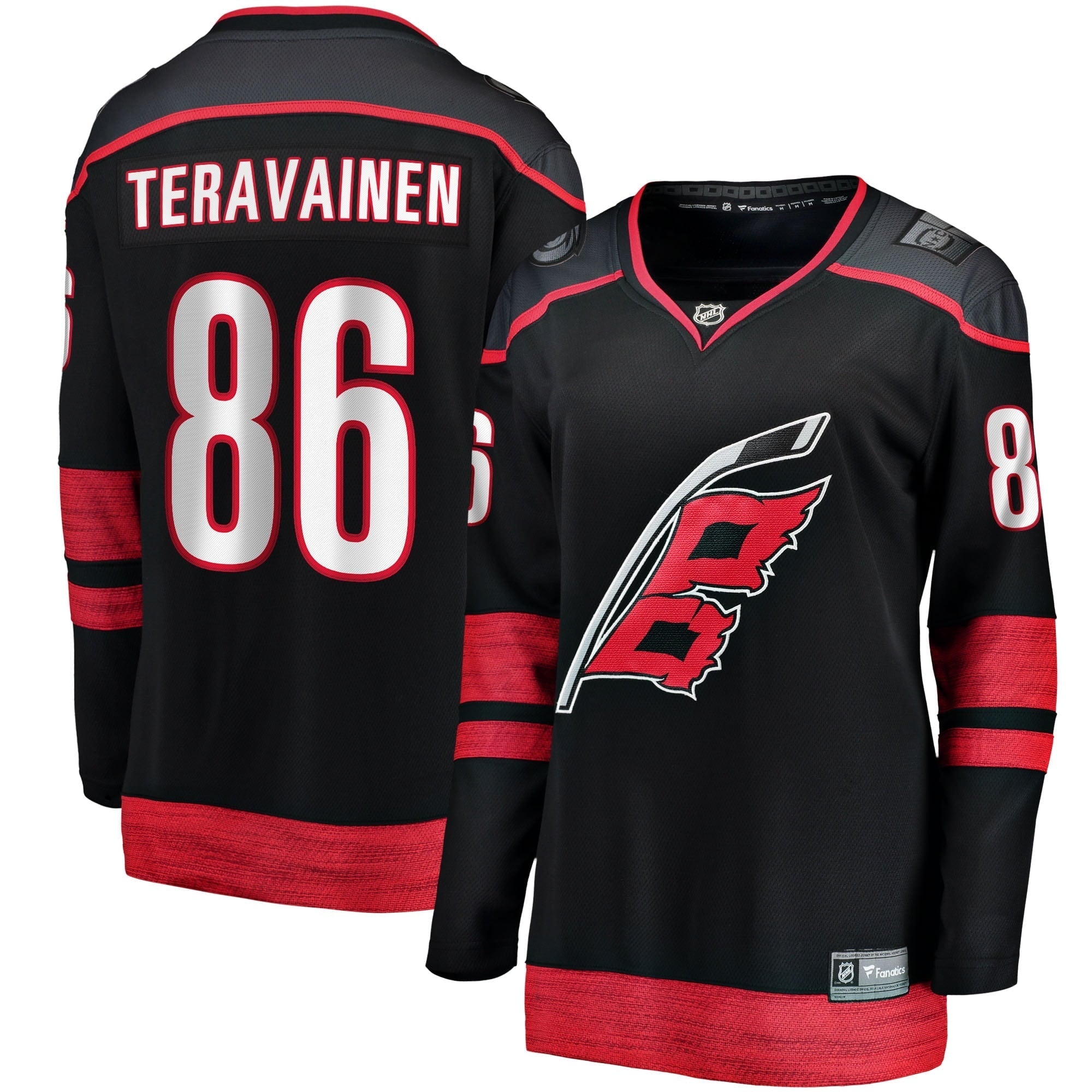 Women's Fanatics Branded Teuvo Teravainen Black Carolina Hurricanes Home Breakaway Player Jersey - vstockx