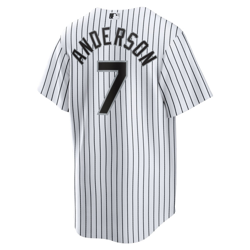 Men's Chicago White Sox Tim Anderson Home White Replica Player Name Jersey - vstockx