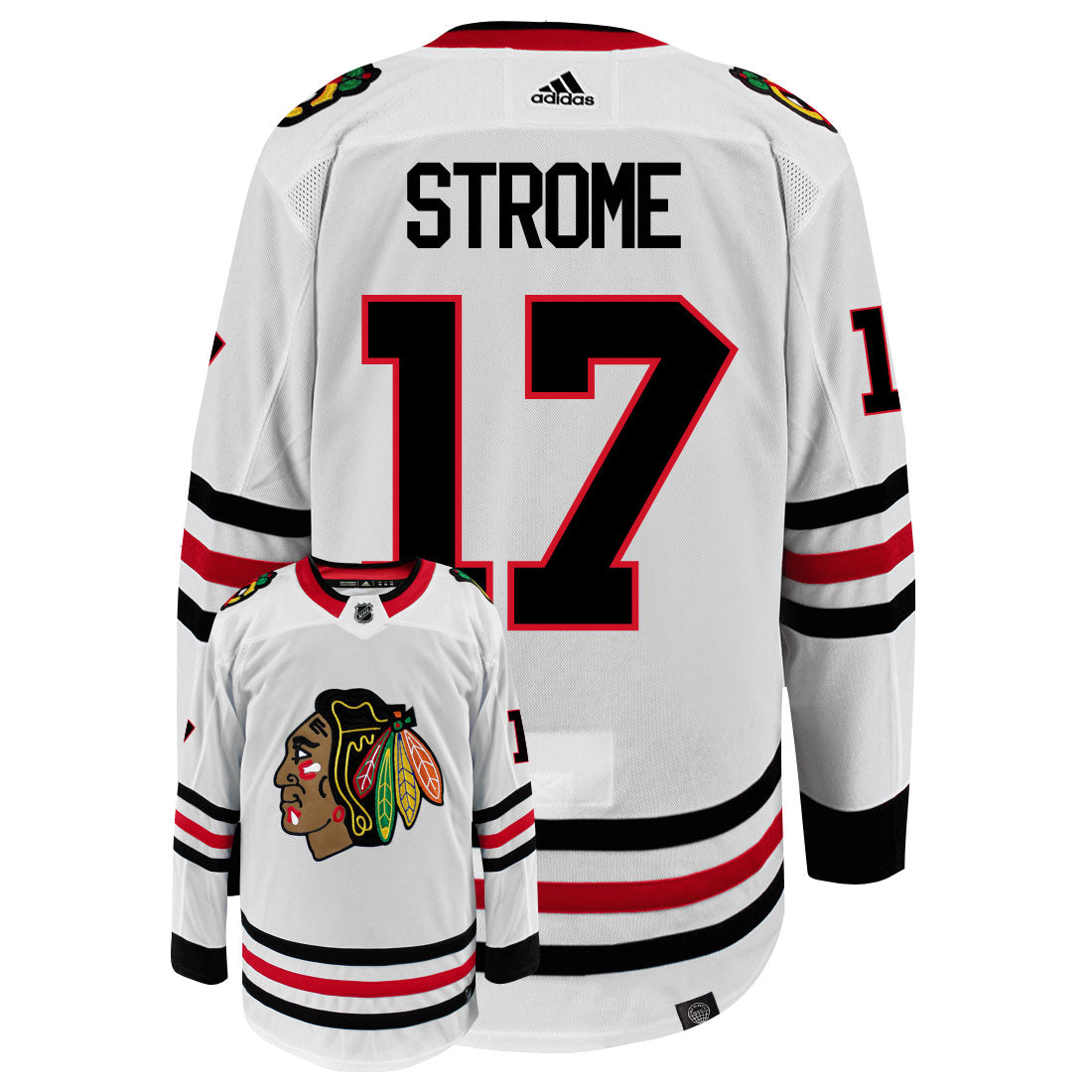 Dylan Strome Chicago Blackhawks Adidas Primegreen Authentic NHL Hockey Jersey - vstockx