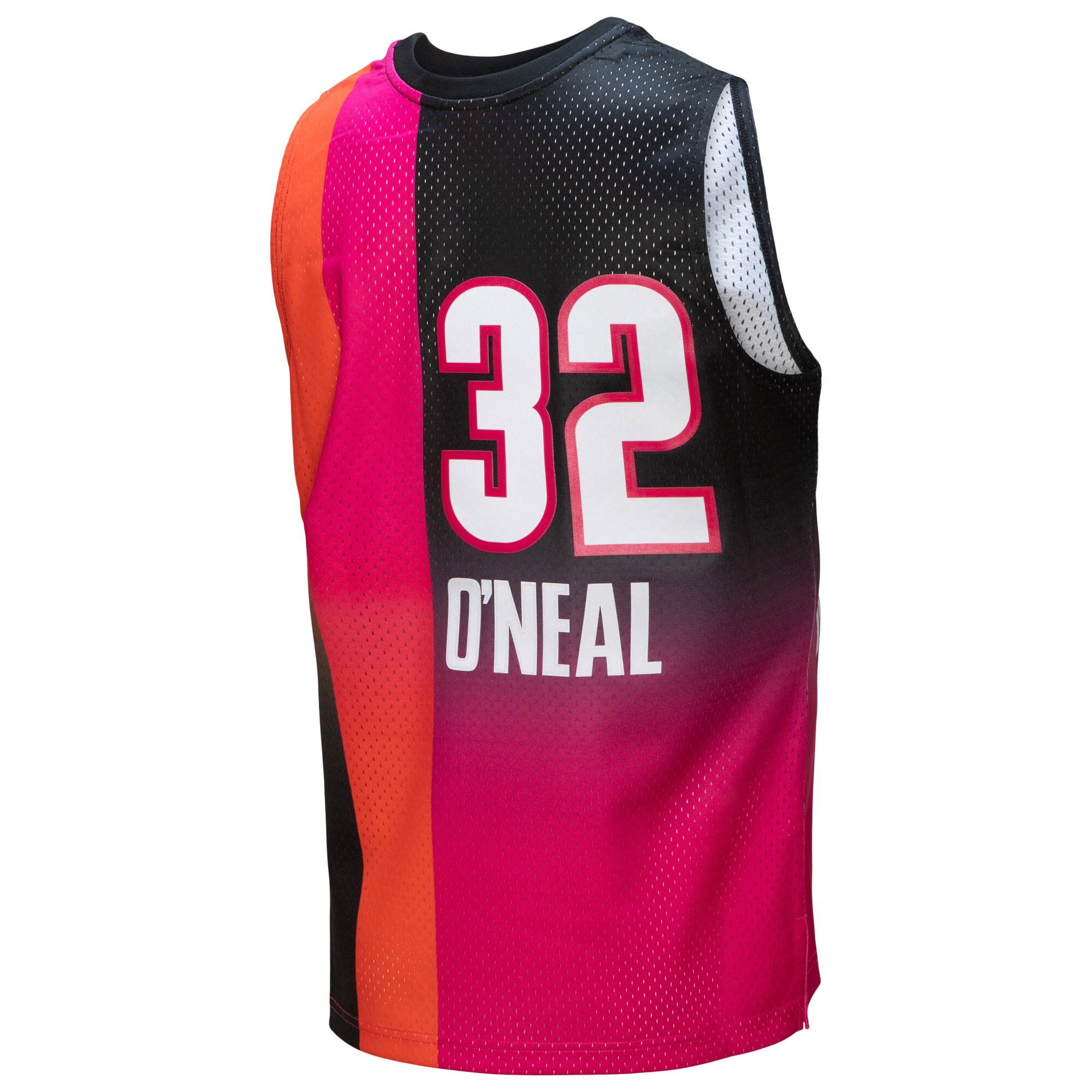 Shaquille O'Neal Miami Heat Mitchell & Ness 2005/06 Hardwood Classics Fadeaway Swingman Player Jersey - Pink/Black - vstockx