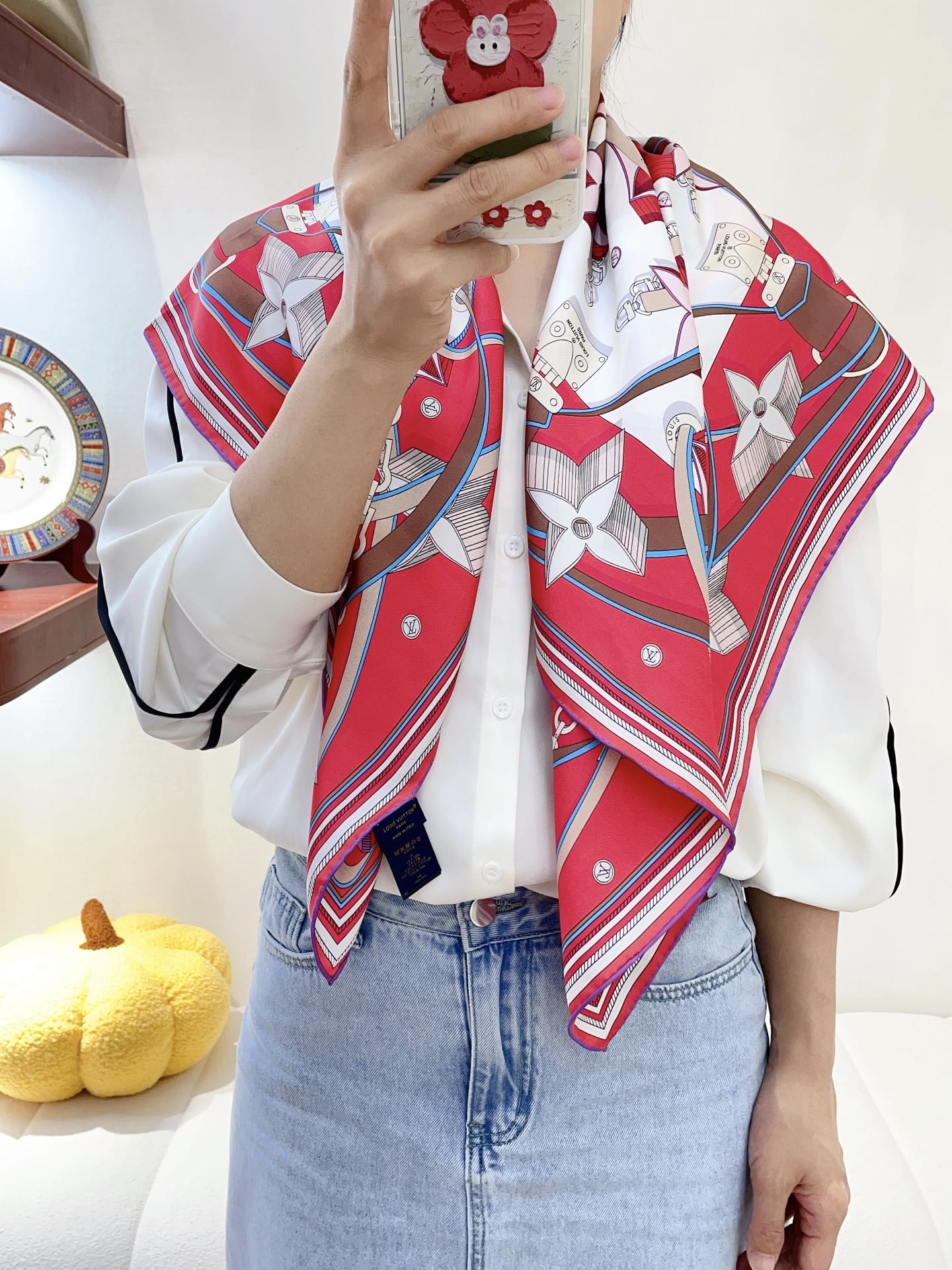 Streetwear Scarf LV 328782 SIZE:90cm*90cm - vstockx