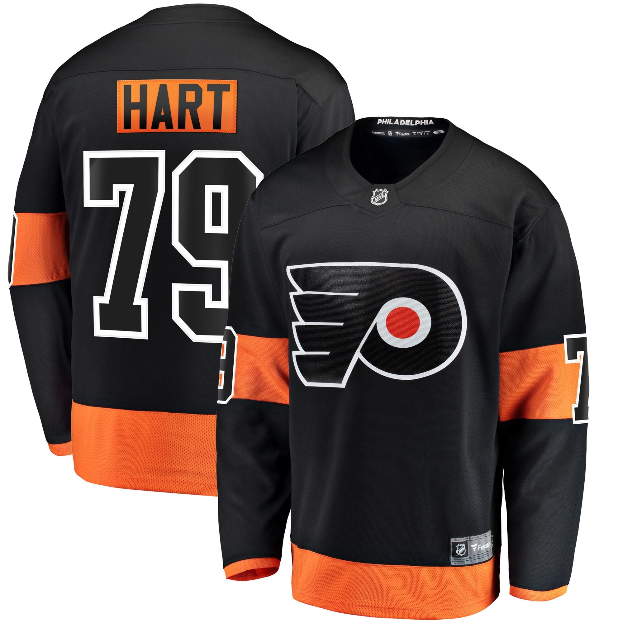 Men's Fanatics Branded Carter Hart Black Philadelphia Flyers Alternate Premier Breakaway Player Jersey - vstockx