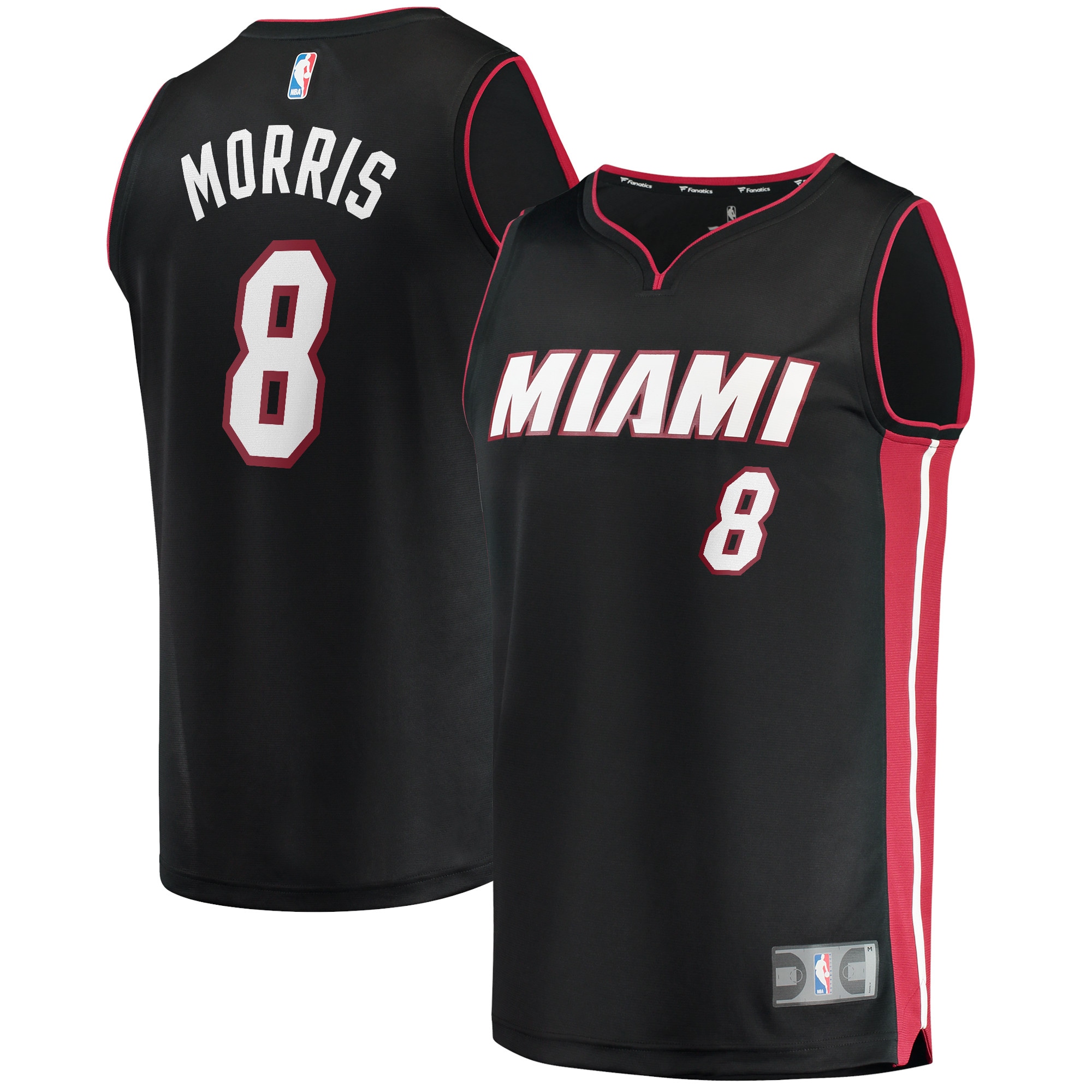 Markieff Morris Miami Heat Fanatics Branded Youth 2021/22 Fast Break Replica Jersey - Icon Edition - Black - vstockx