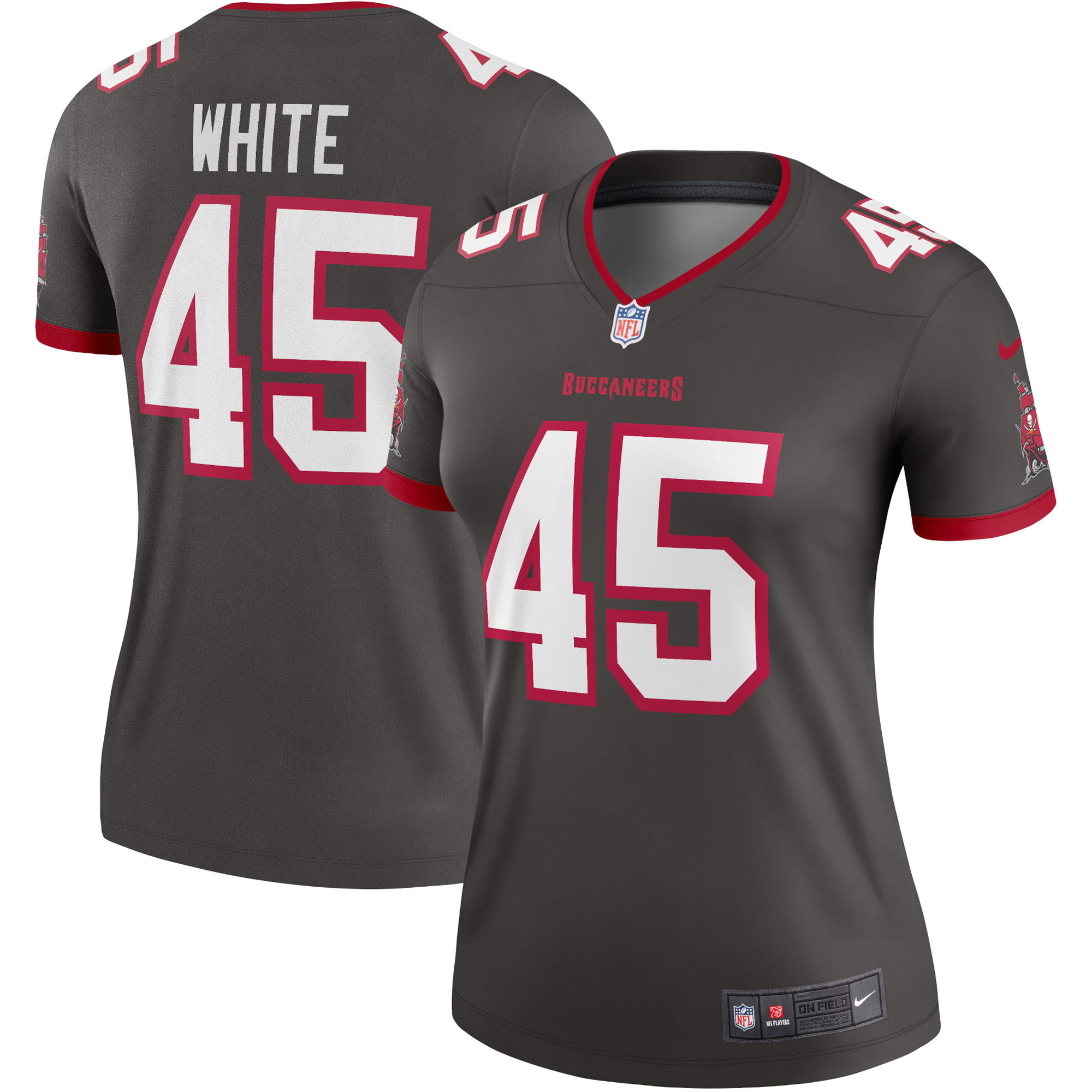 Devin White Tampa Bay Buccaneers Nike Women's Alternate Legend Jersey - Pewter - vstockx