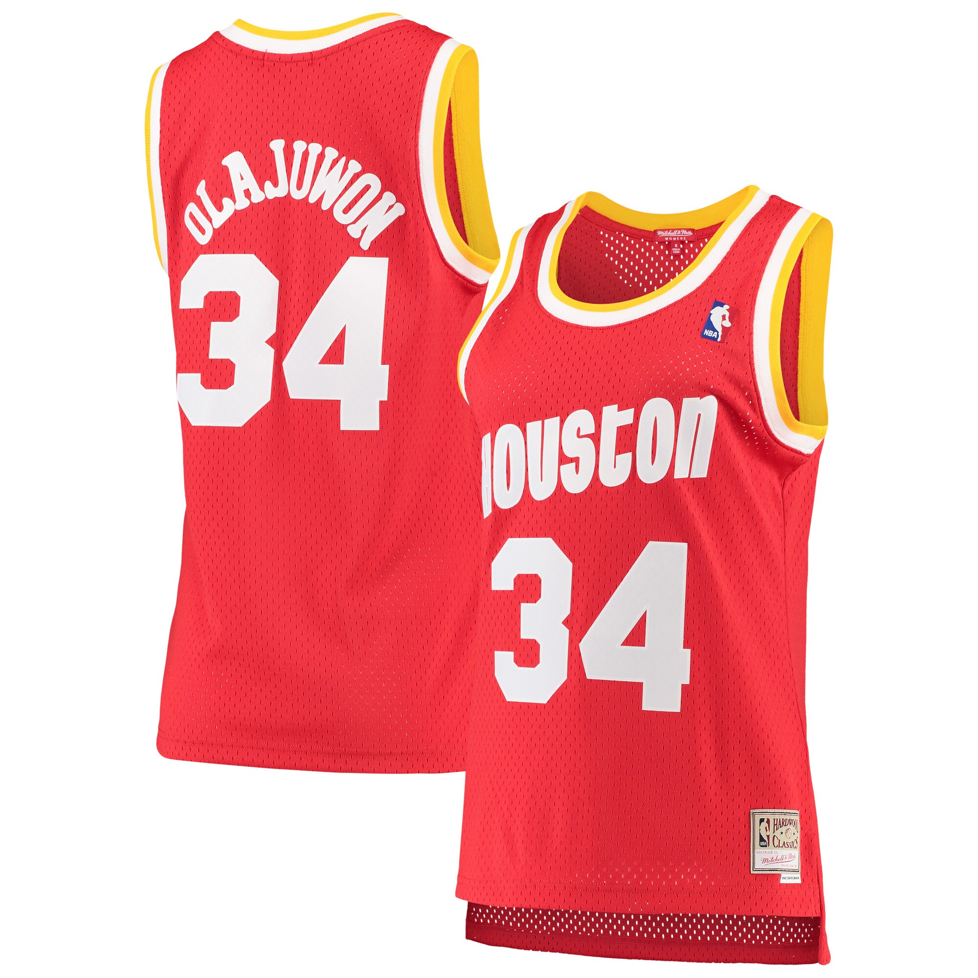 Hakeem Olajuwon Houston Rockets Mitchell & Ness Women's 1993-94 Hardwood Classics Swingman Jersey - Red - vstockx