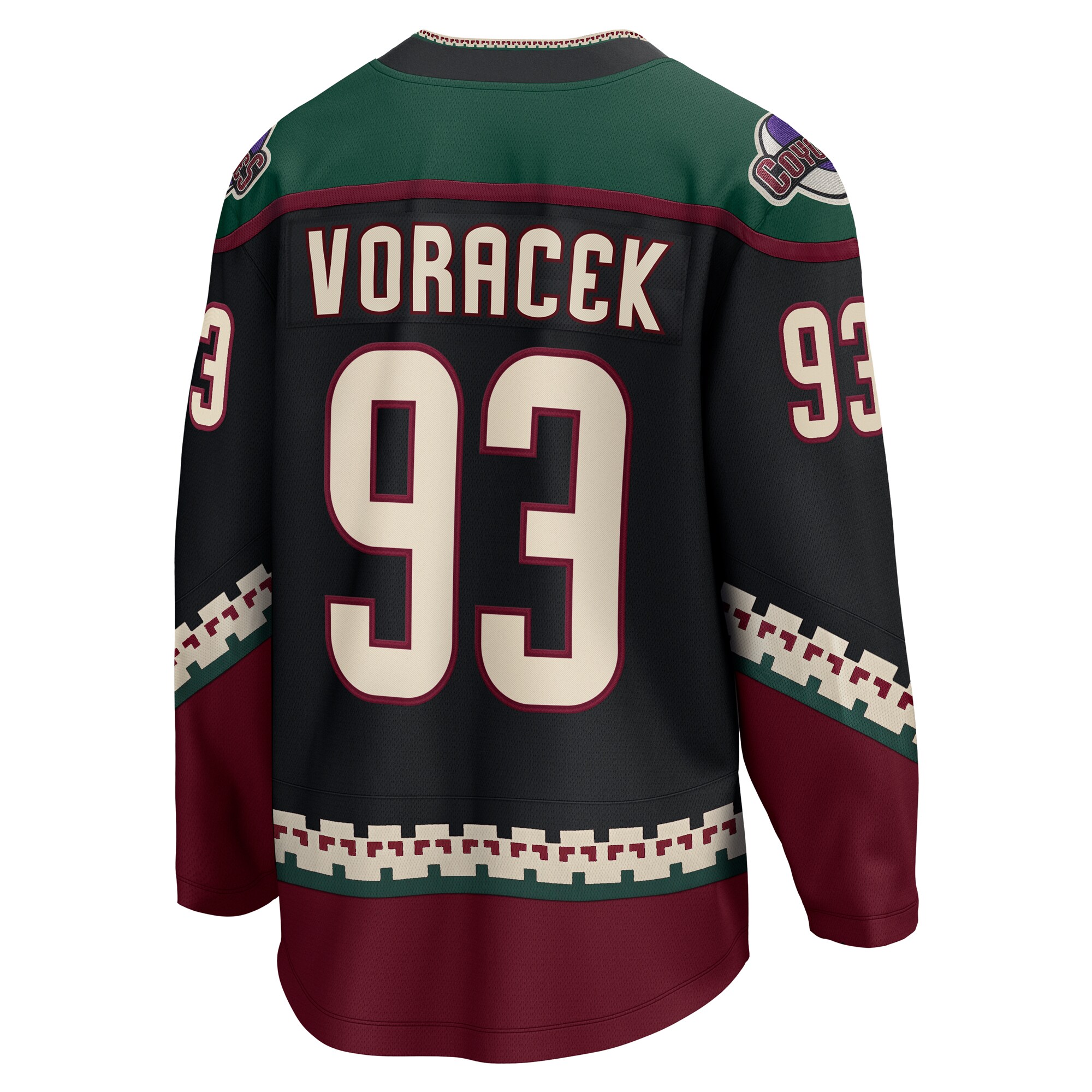 Jakub Voracek Arizona Coyotes Fanatics Branded Home Breakaway Jersey - Black - vstockx