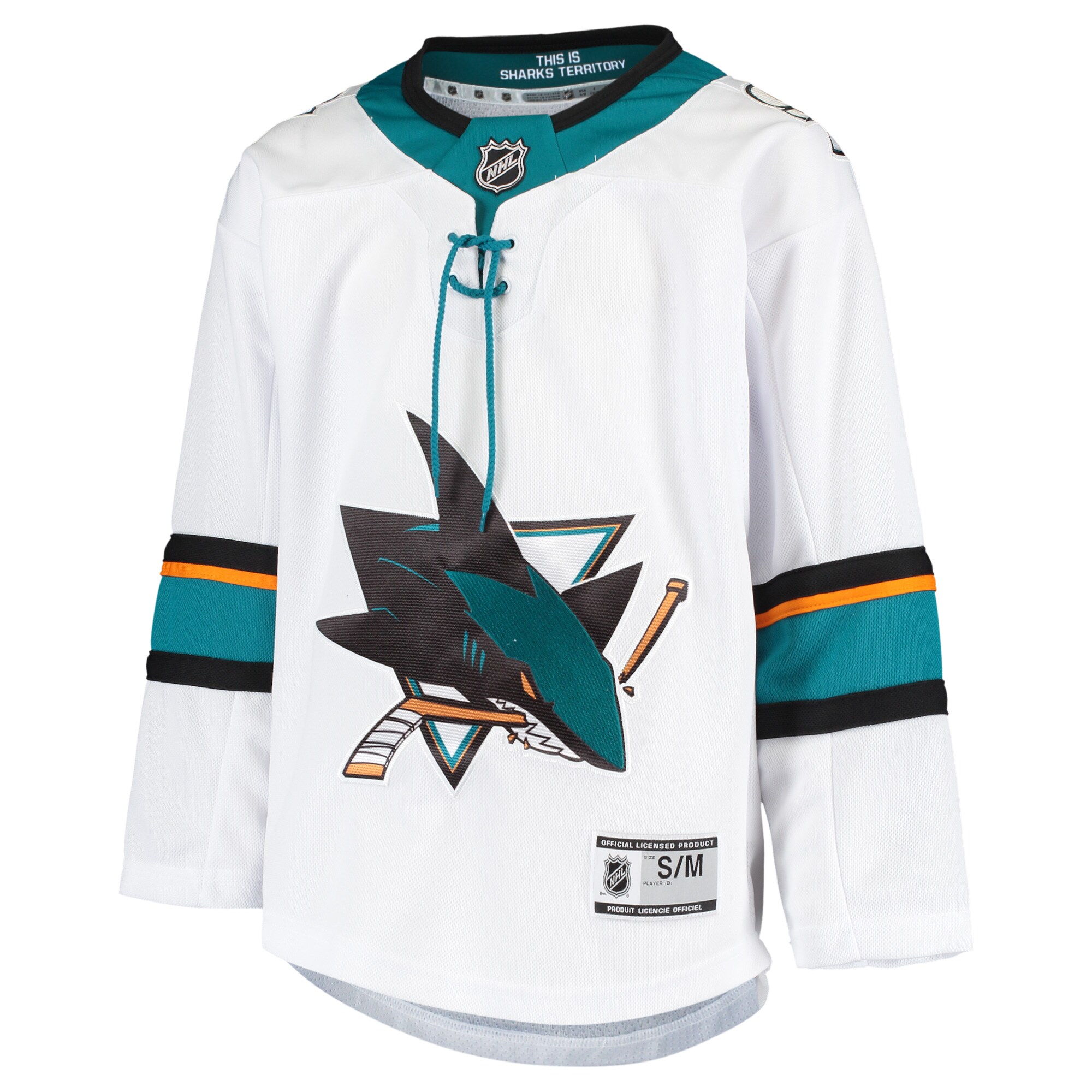 San Jose Sharks Youth Away Premier Jersey - White - vstockx