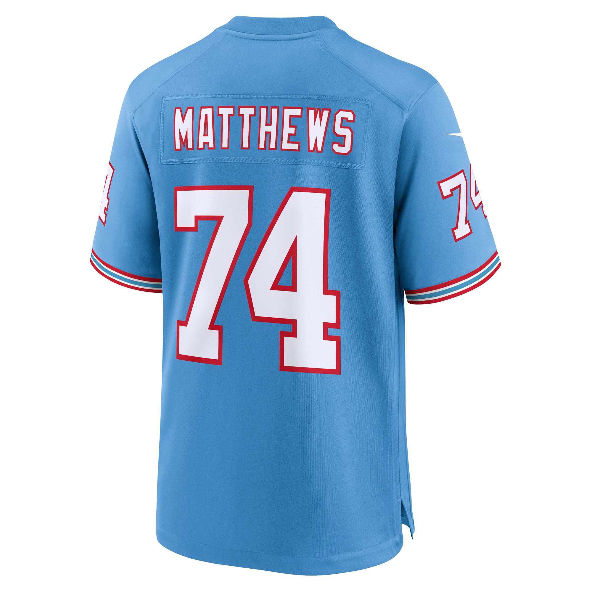 Bruce Matthews Tennessee Titans Nike Oilers Throwback Retired Player Game Jersey - Light Blue - vstockx