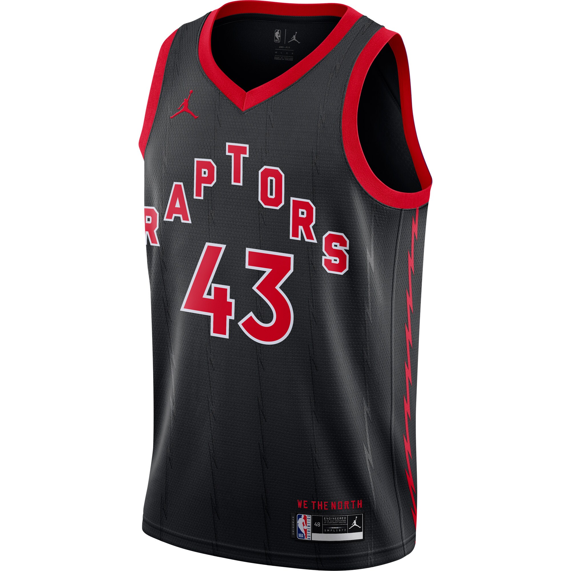 Pascal Siakam Toronto Raptors Jordans Brand 2020/21 Swingman Jersey - Statement Edition - Black - vstockx