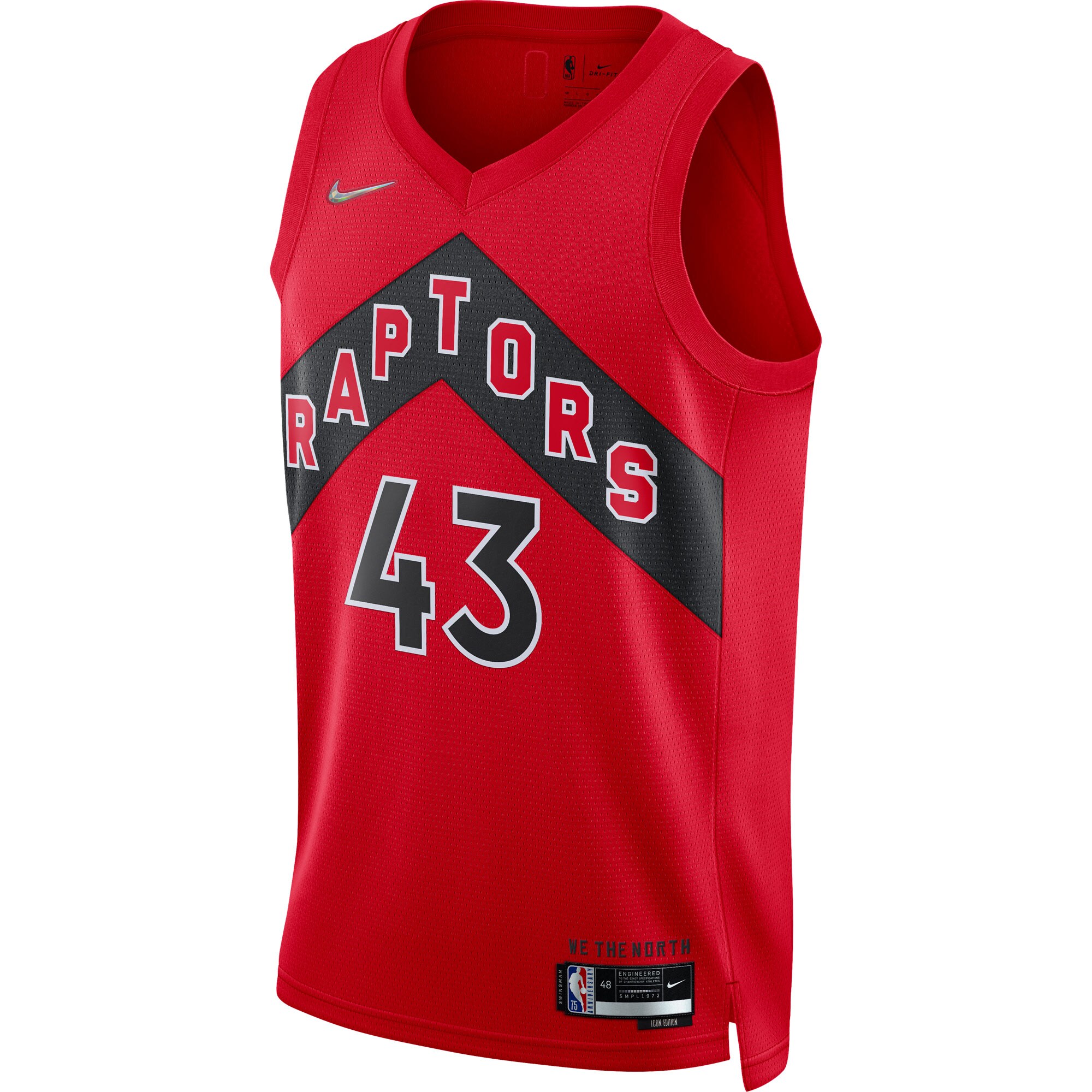 Pascal Siakam Toronto Raptors Nike 2021/22 Diamond Swingman Jersey - Icon Edition - Red - vstockx