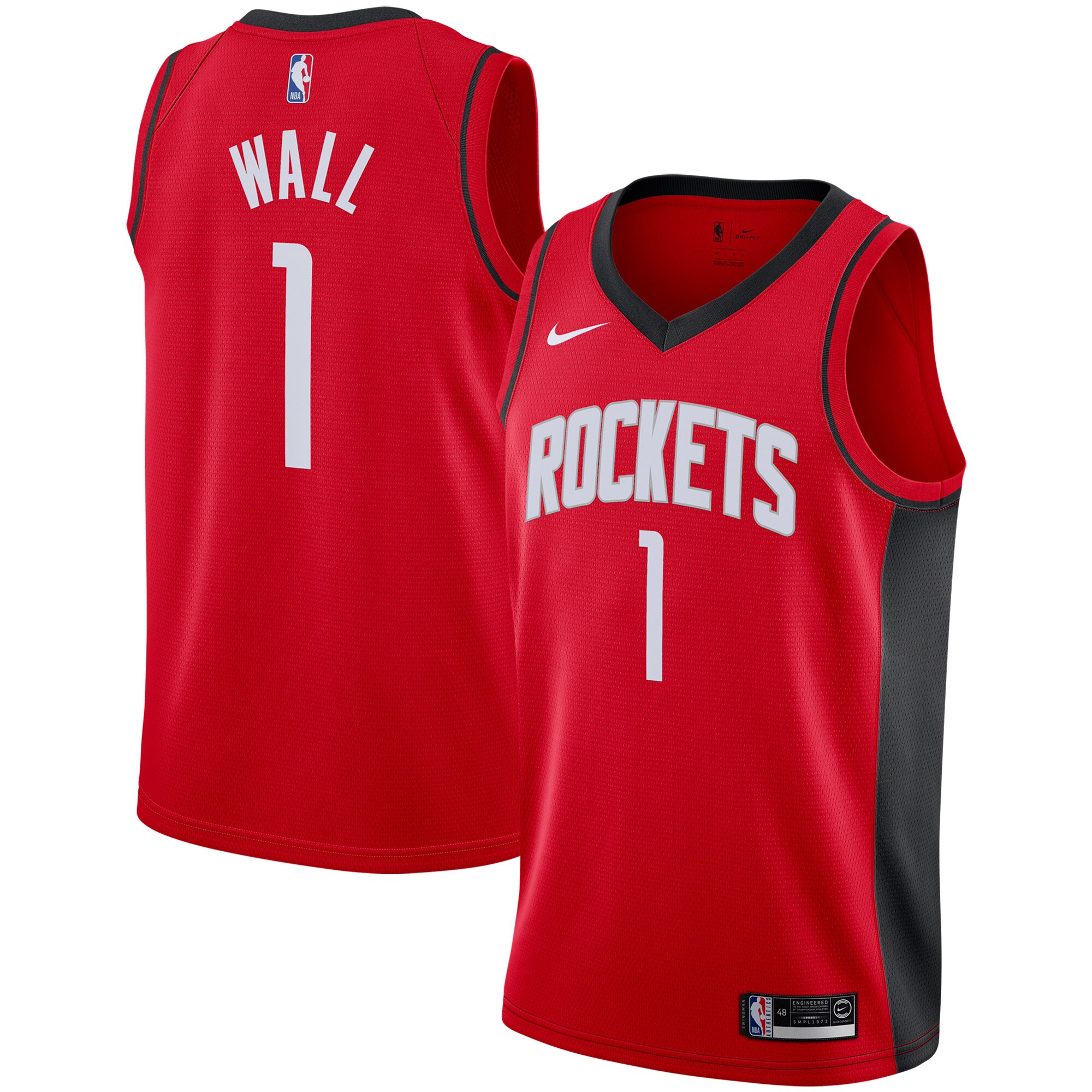 John Wall Houston Rockets Nike Swingman Jersey - Icon Edition - Red - vstockx