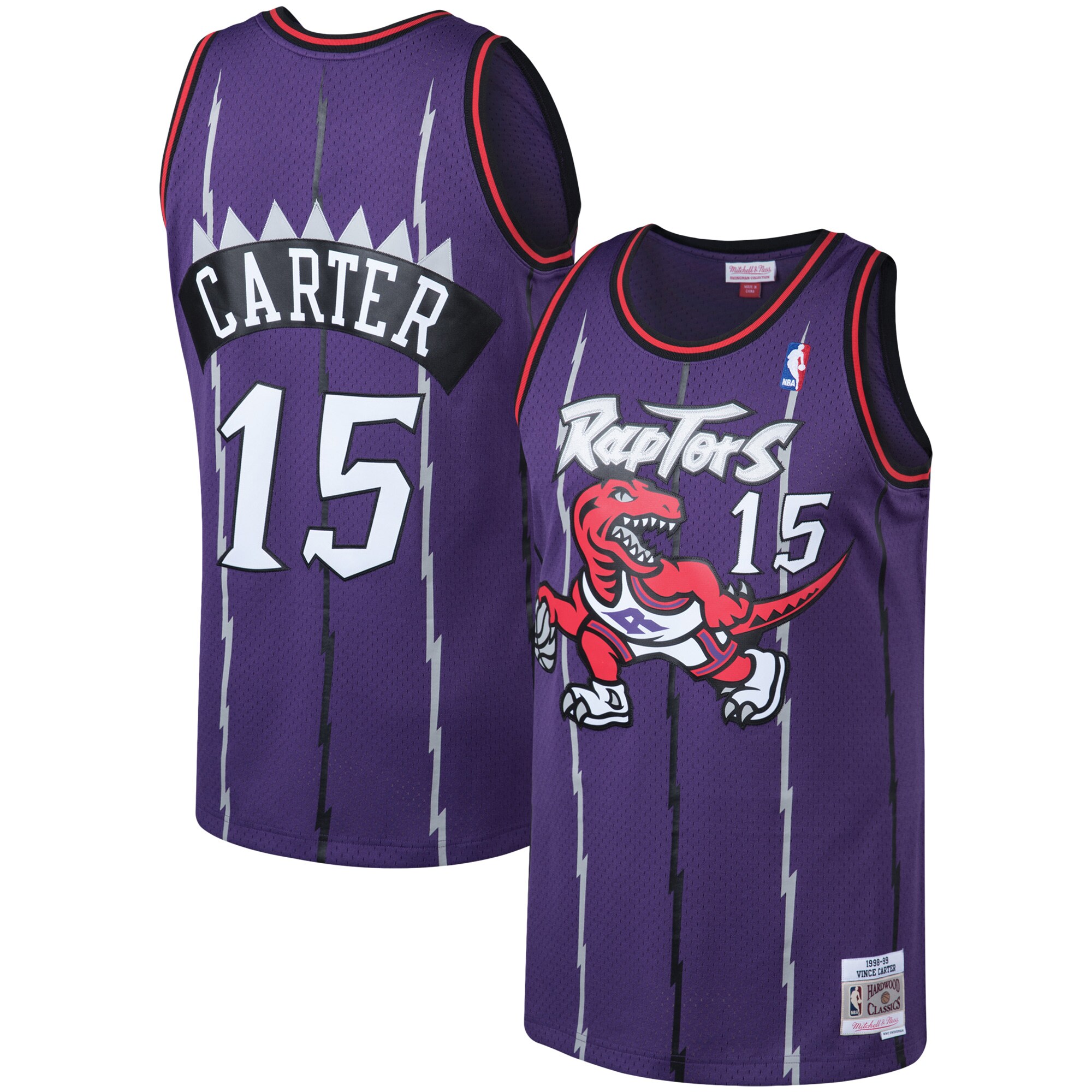 Vince Carter Toronto Raptors Mitchell & Ness Big & Tall Hardwood Classics Jersey - Purple - vstockx