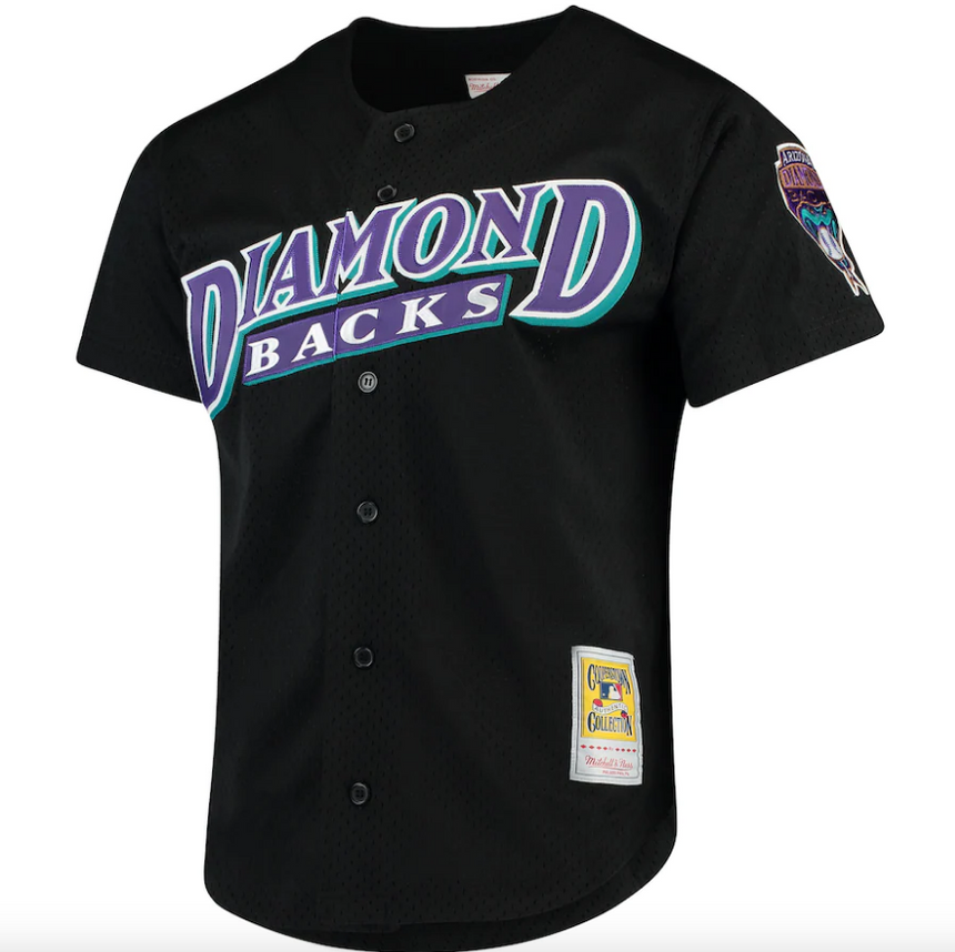Men's Arizona Diamondbacks Randy Johnson Mitchell & Ness Black Cooperstown Collection Batting Practice Jersey - vstockx