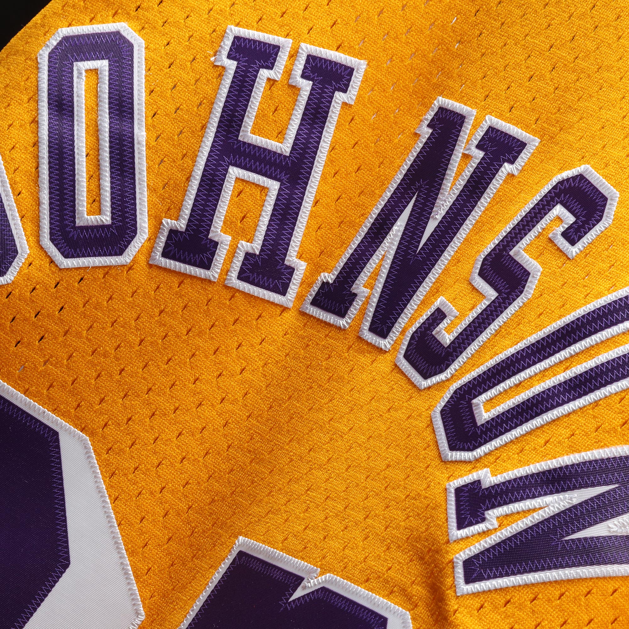 Magic Johnson Los Angeles Lakers Mitchell & Ness Hardwood Classics Swingman Jersey - Gold - vstockx