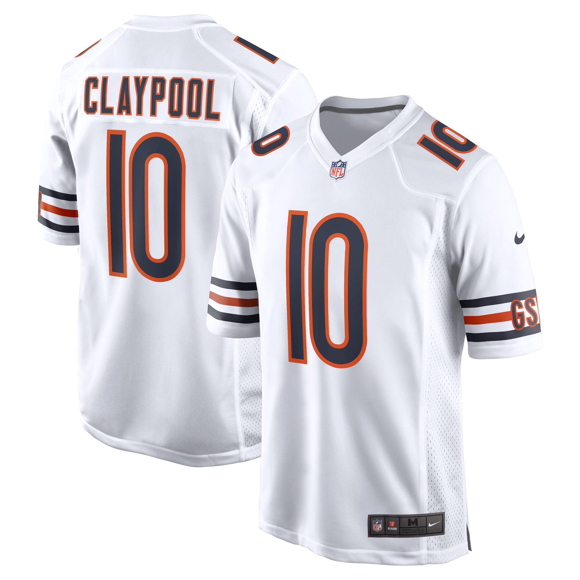 Chase Claypool Chicago Bears Nike Game Player Jersey - White - vstockx