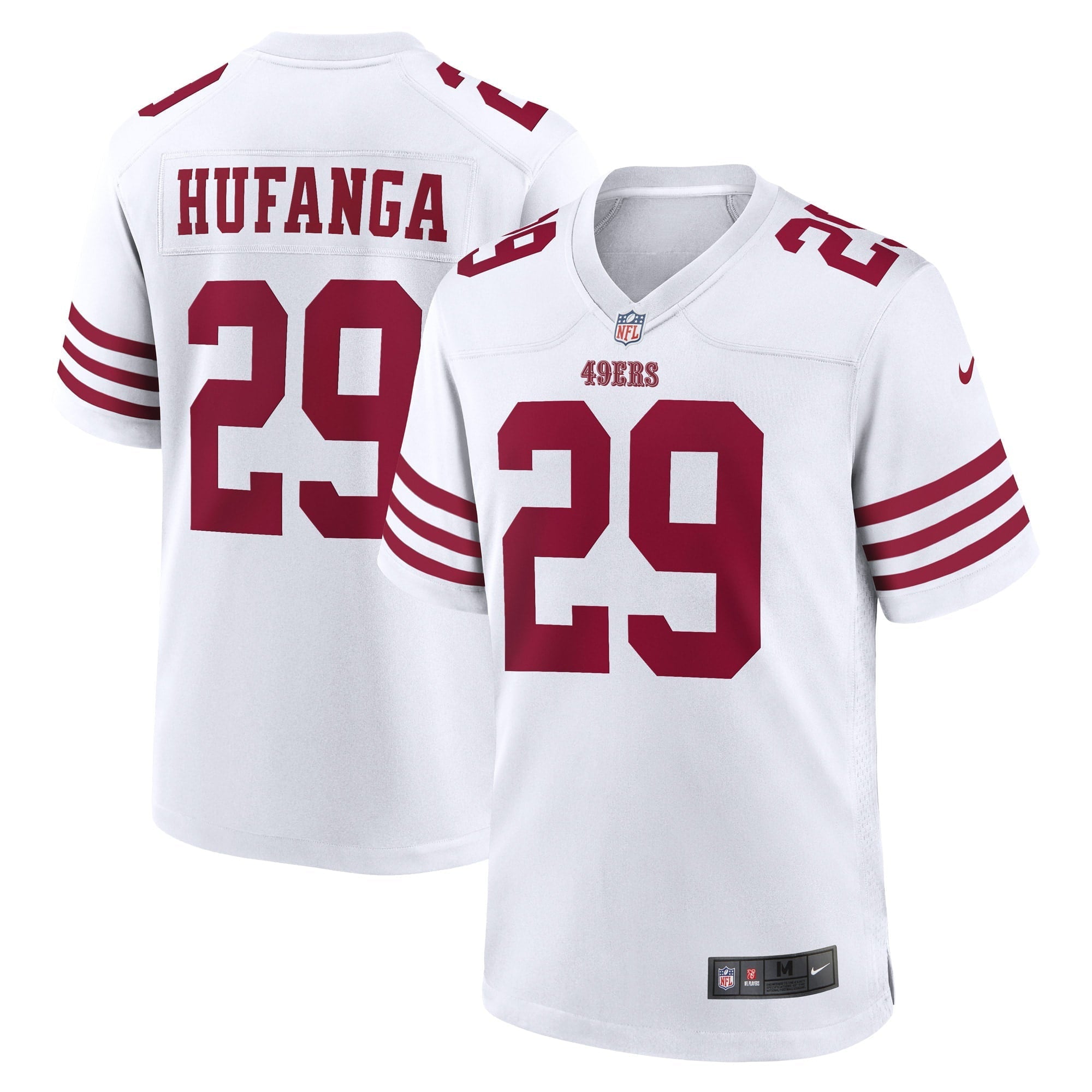 Men's Nike Talanoa Hufanga White San Francisco 49ers Away Game Player Jersey - vstockx