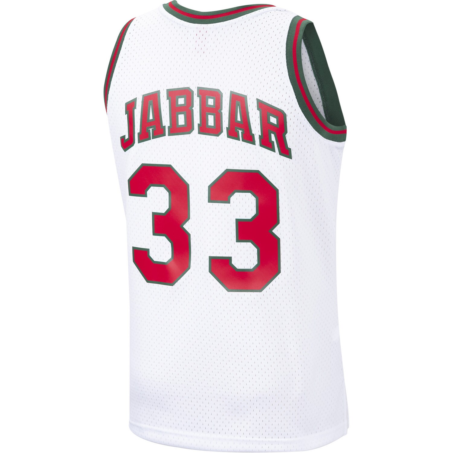 Kareem Abdul-Jabbar Milwaukee Bucks Mitchell & Ness Hardwood Classics Swingman Jersey - White - vstockx