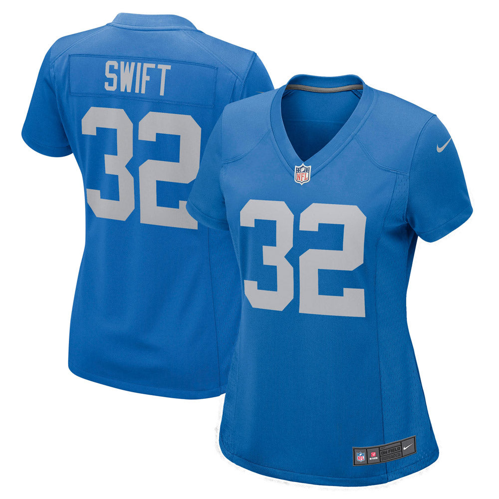 Women's Detroit Lions D'Andre Swift Game Player Jersey Blue - vstockx