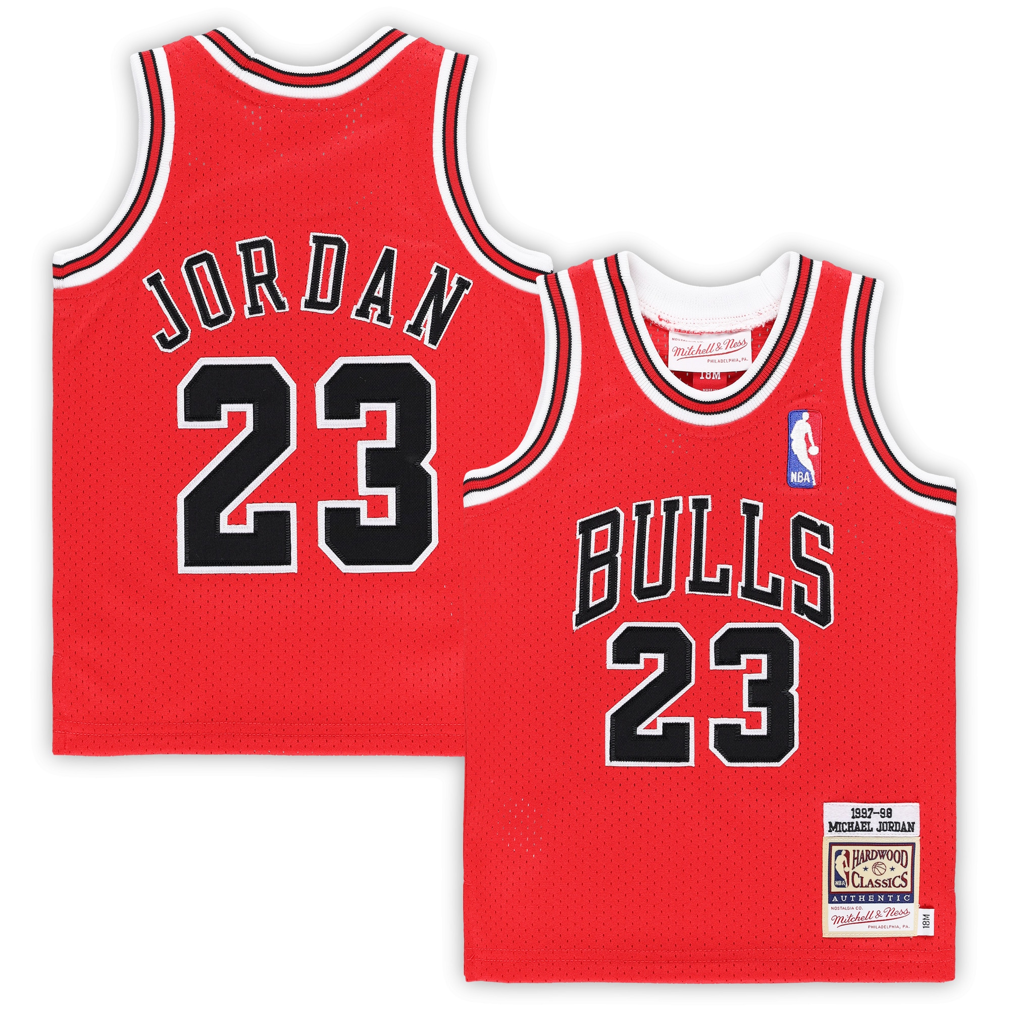 Michael Jordans Chicago Bulls Mitchell & Ness Infant 1985/86 Hardwood Classics Authentic Jersey - Red - vstockx