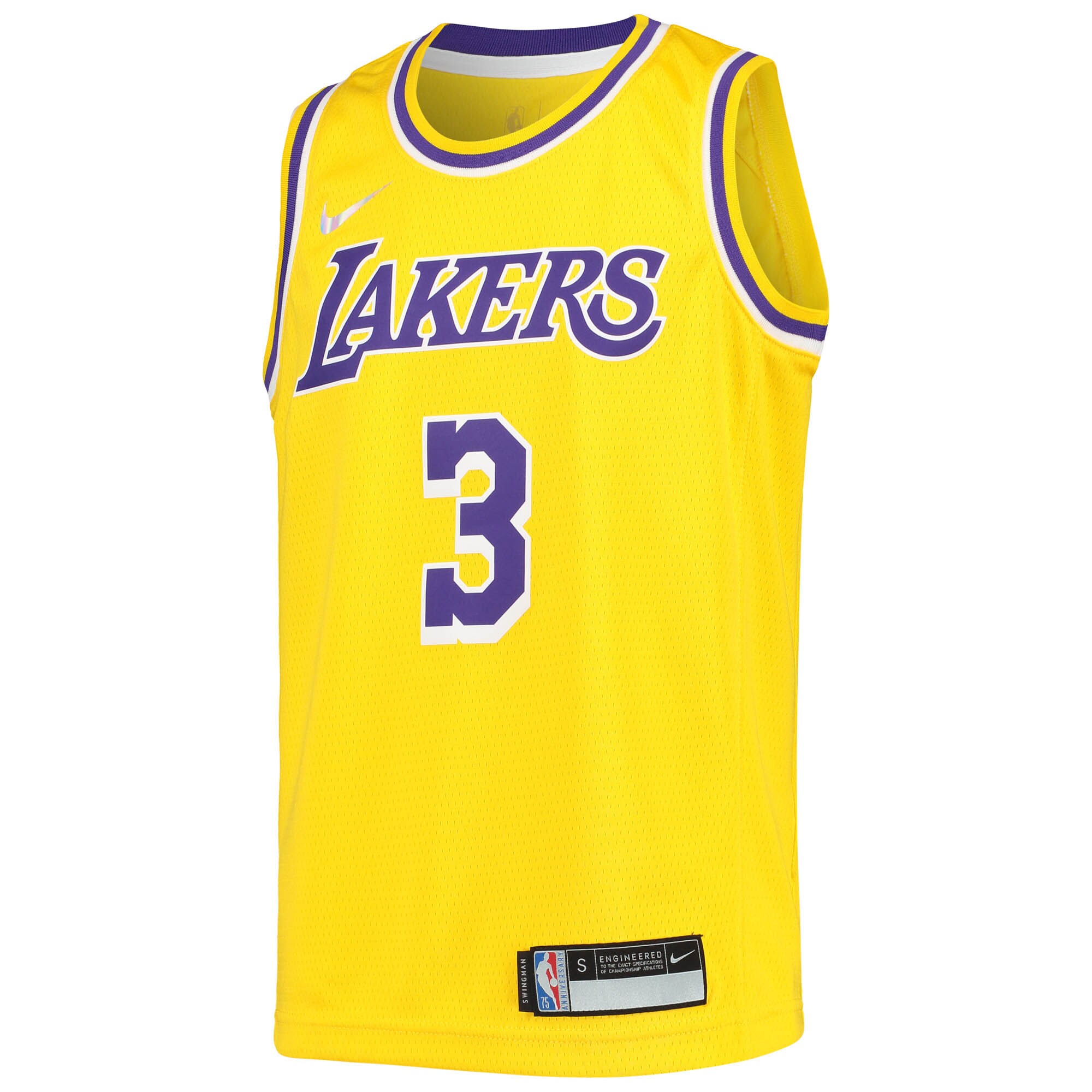 Anthony Davis Los Angeles Lakers Nike Youth 2021/22 Diamond Swingman Jersey - Icon Edition - Gold - vstockx