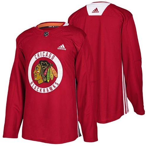 Chicago Blackhawks adidas Authentic Red Practice Jersey - vstockx