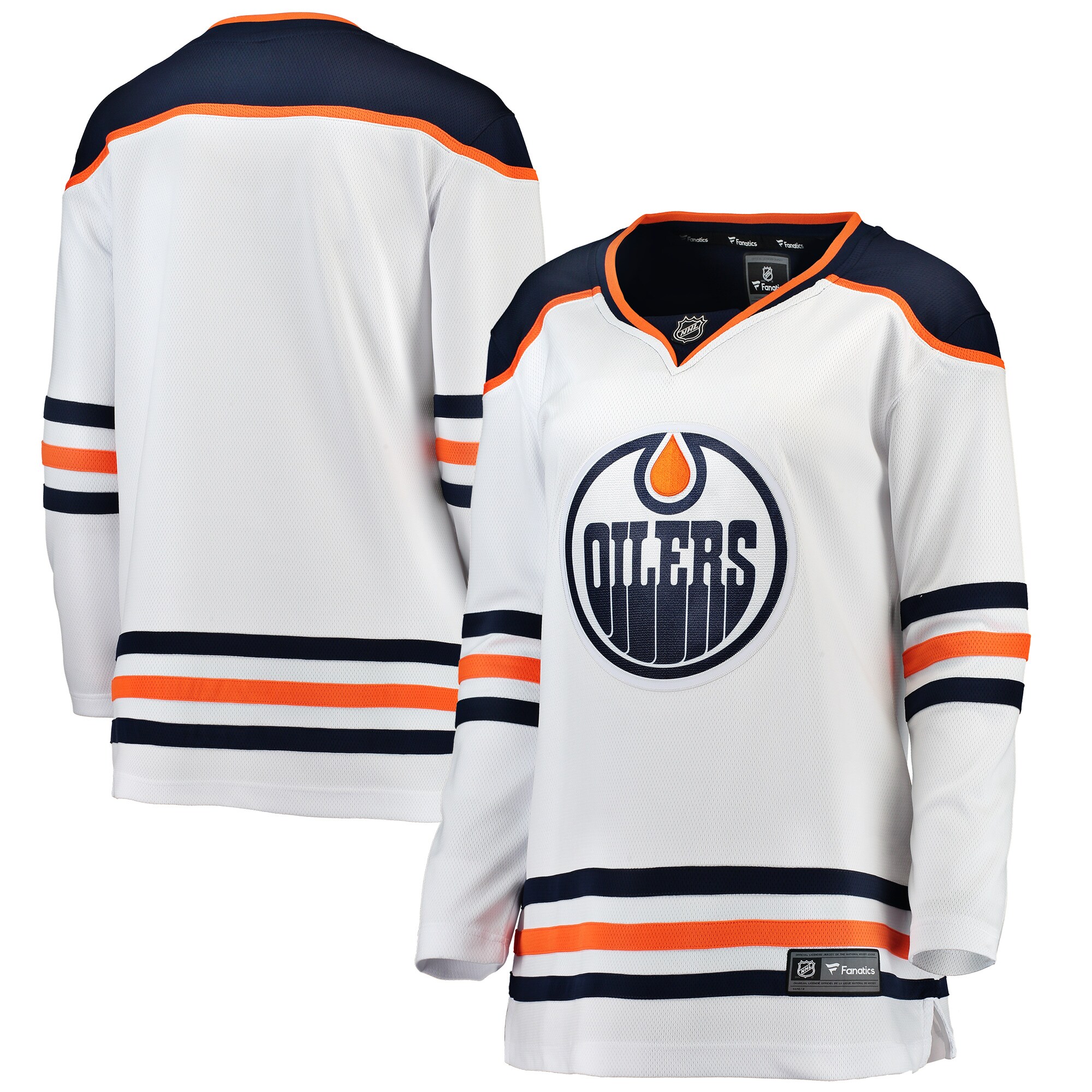 Edmonton Oilers Fanatics Branded Women's Away Breakaway Jersey - White - vstockx
