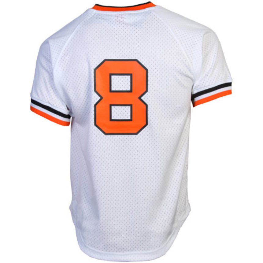 Men's Baltimore Orioles Cal Ripken Jr. Mitchell & Ness White 1985 Authentic Cooperstown Collection Batting Practice Jersey - vstockx