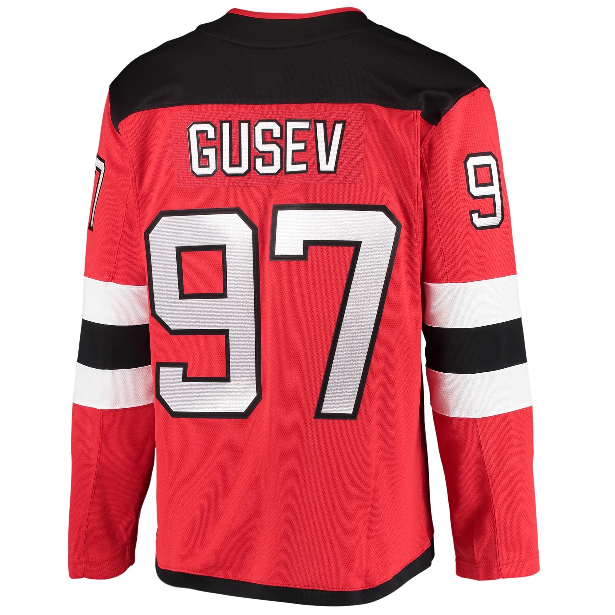 Men's Fanatics Branded Nikita Gusev Red New Jersey Devils 2020/21 Home Breakaway Player Jersey - vstockx