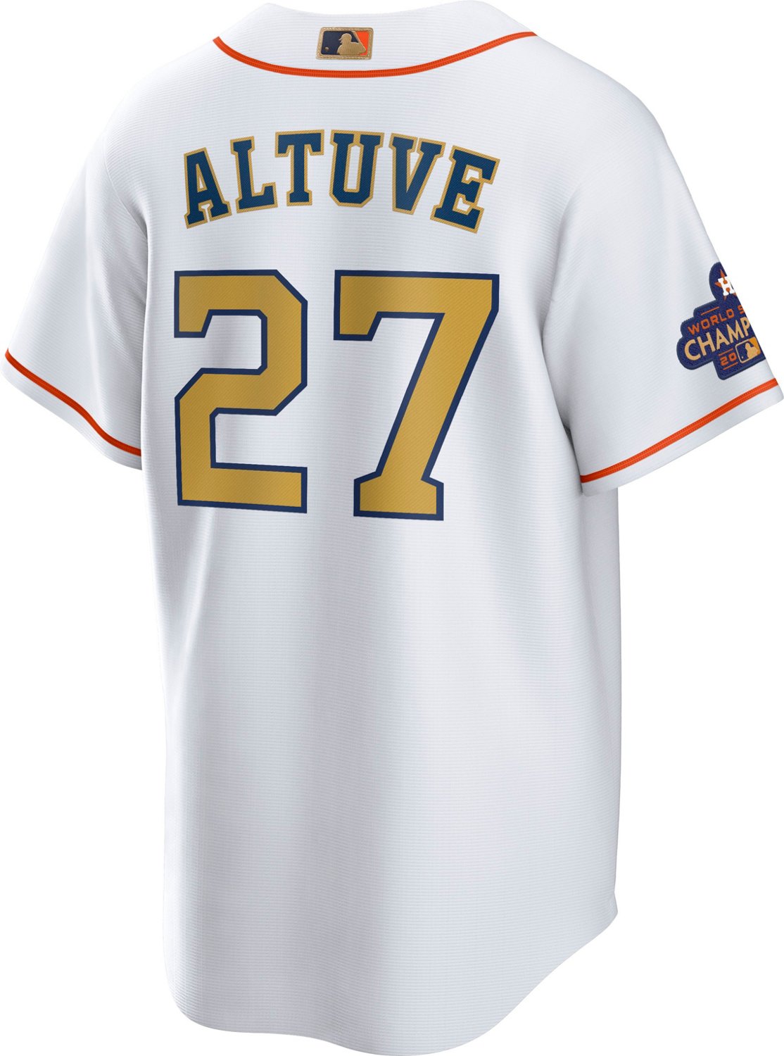 Nike Men's Houston Astros Altuve Gold Replica Jersey - vstockx