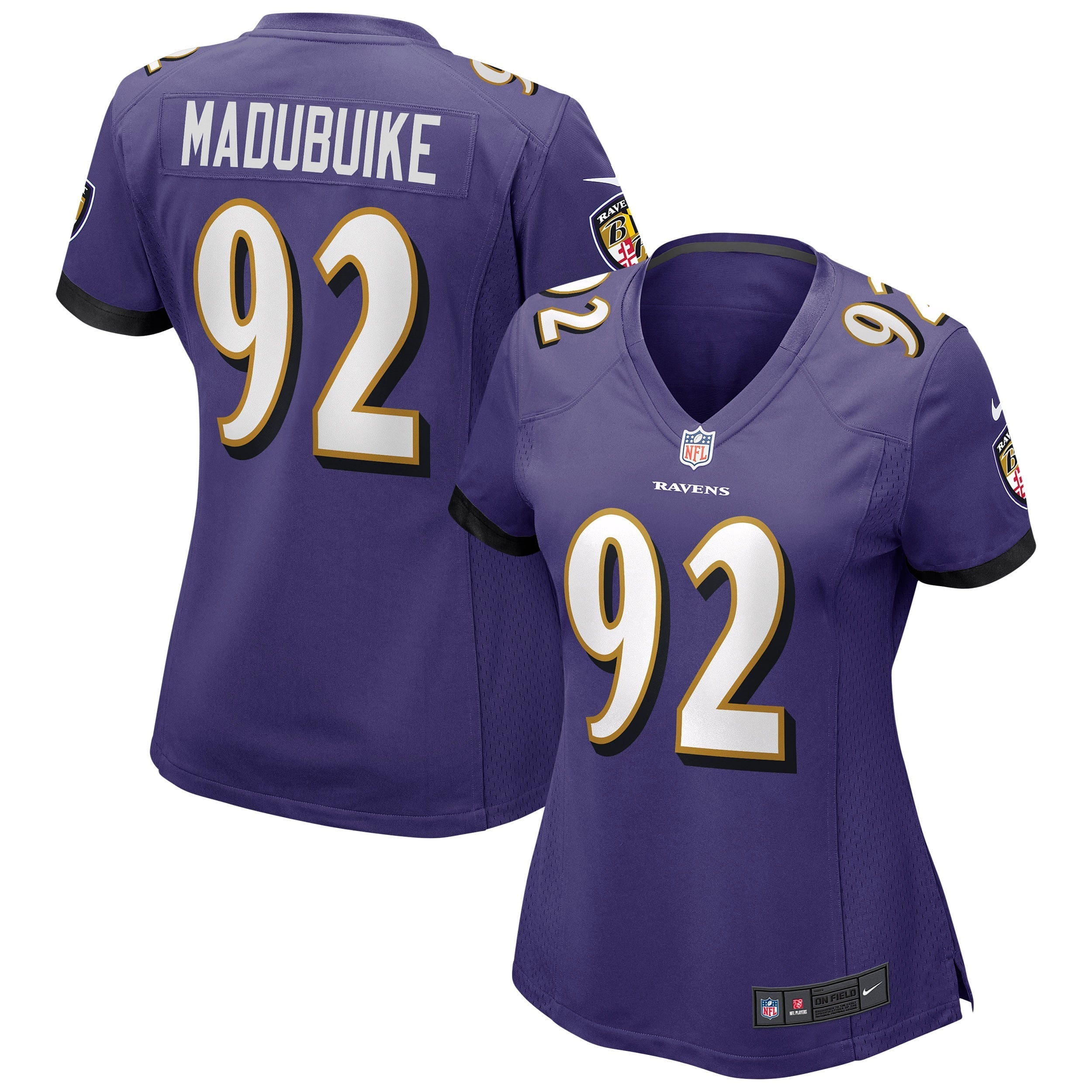 Women's Nike Justin Madubuike Purple Baltimore Ravens Game Jersey - vstockx