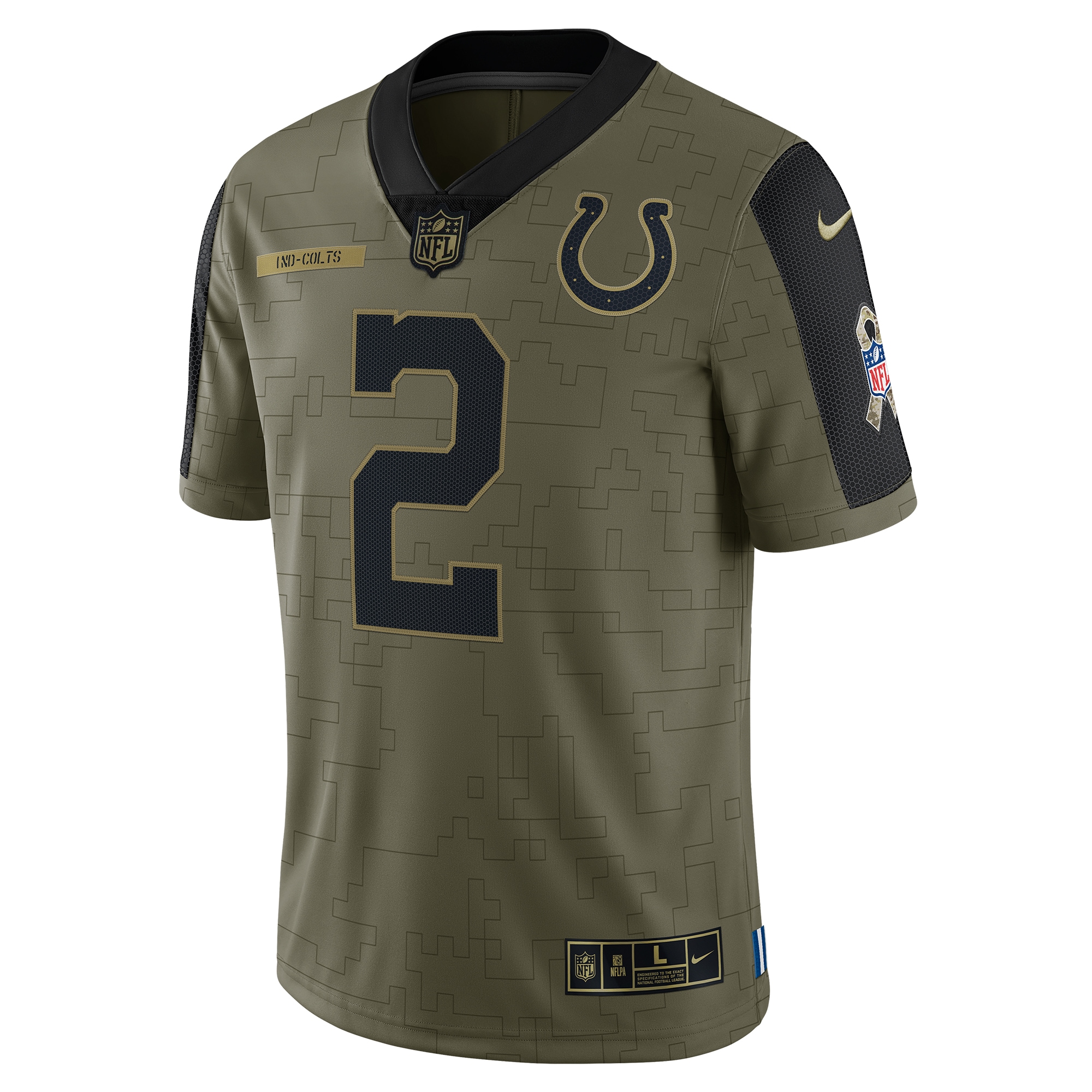 Carson Wentz Indianapolis Colts Nike 2021 Salute To Service Limited Player Jersey - Olive - vstockx