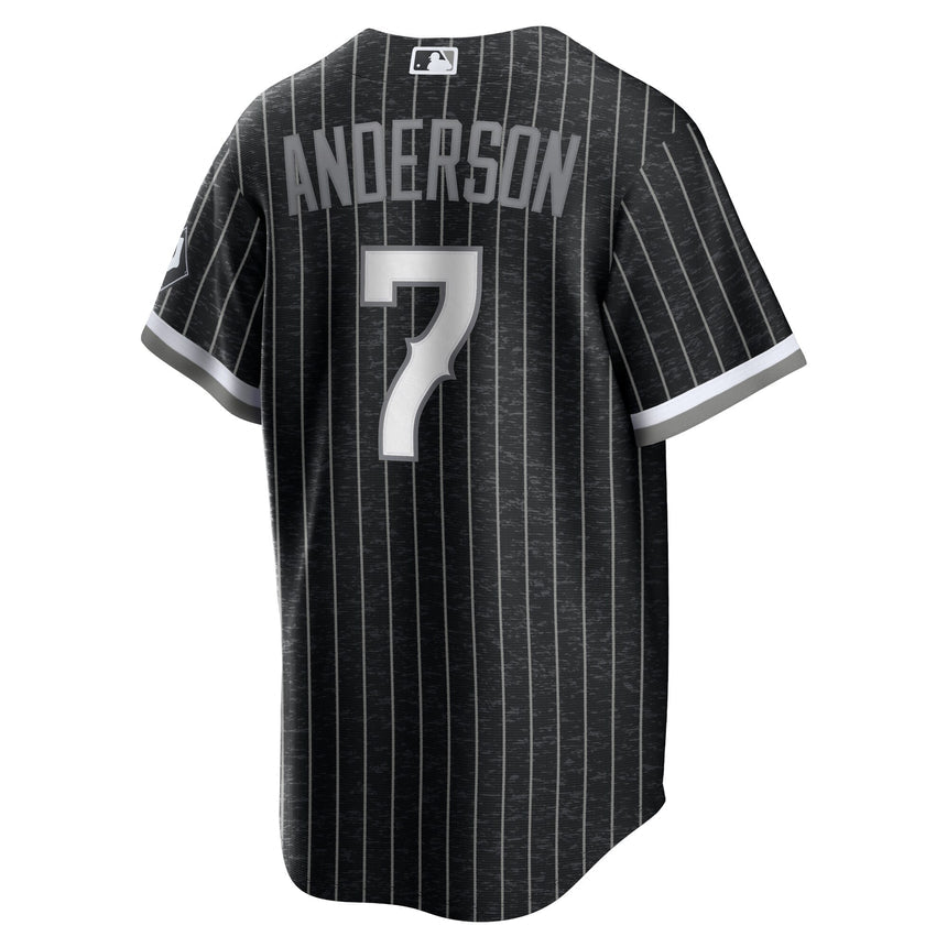 Men's Tim Anderson Chicago White Sox Black City Connect Replica Jersey - vstockx