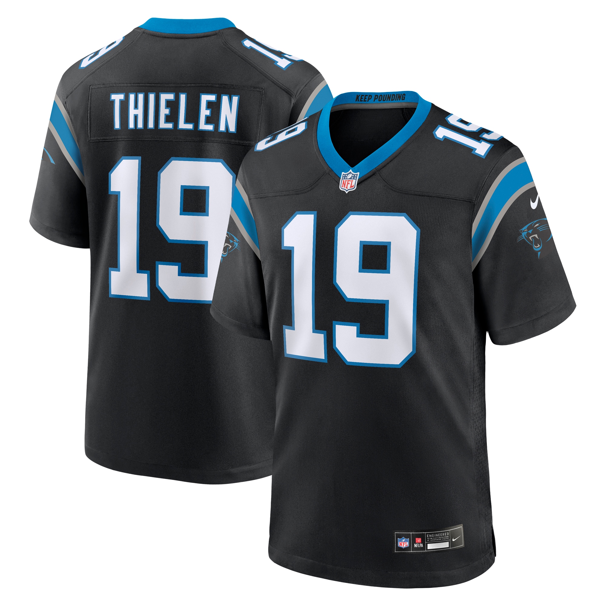 Adam Thielen Carolina Panthers Nike Team Game Jersey - Black - vstockx