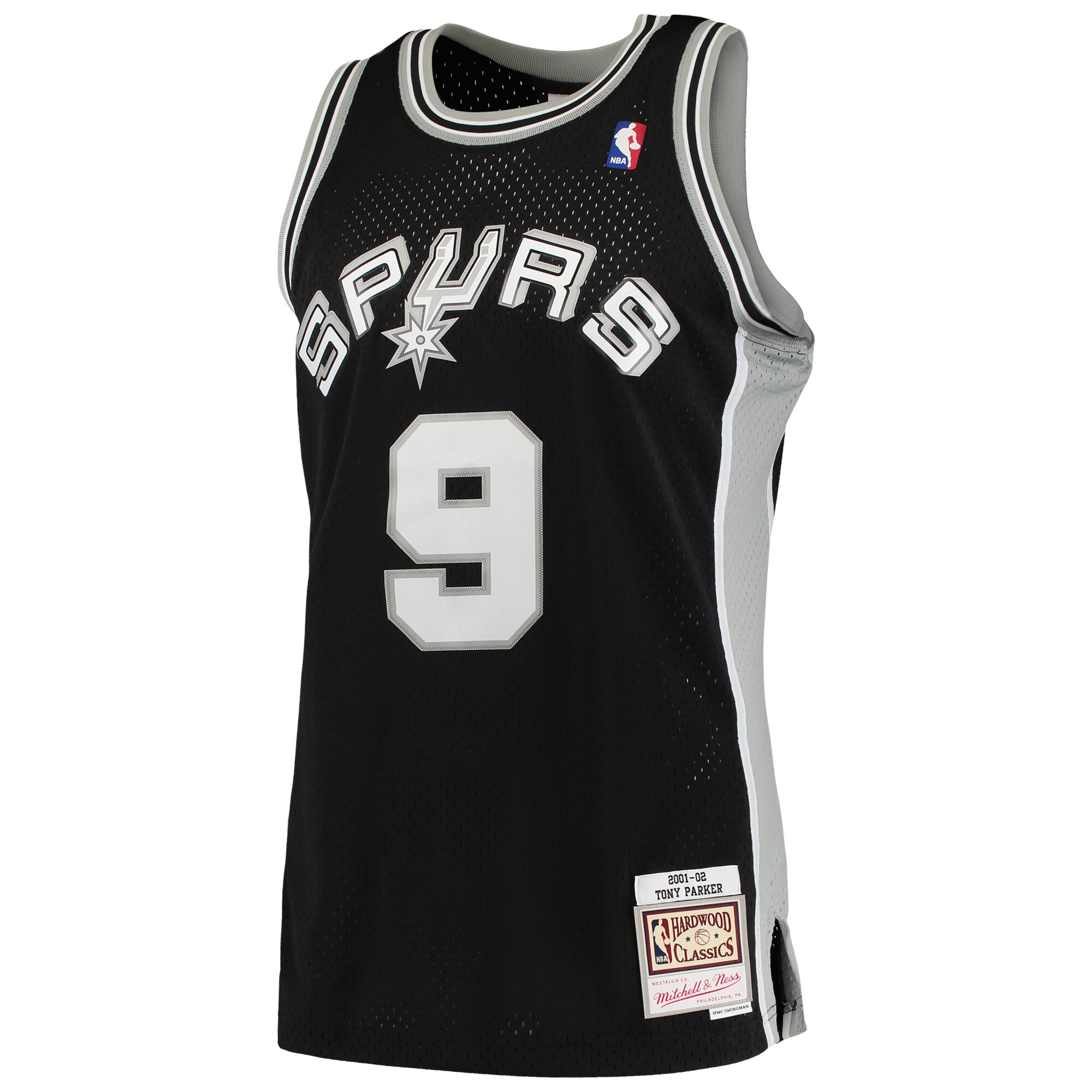 Tony Parker San Antonio Spurs Mitchell & Ness Hardwood Classics Swingman Jersey - Black - vstockx