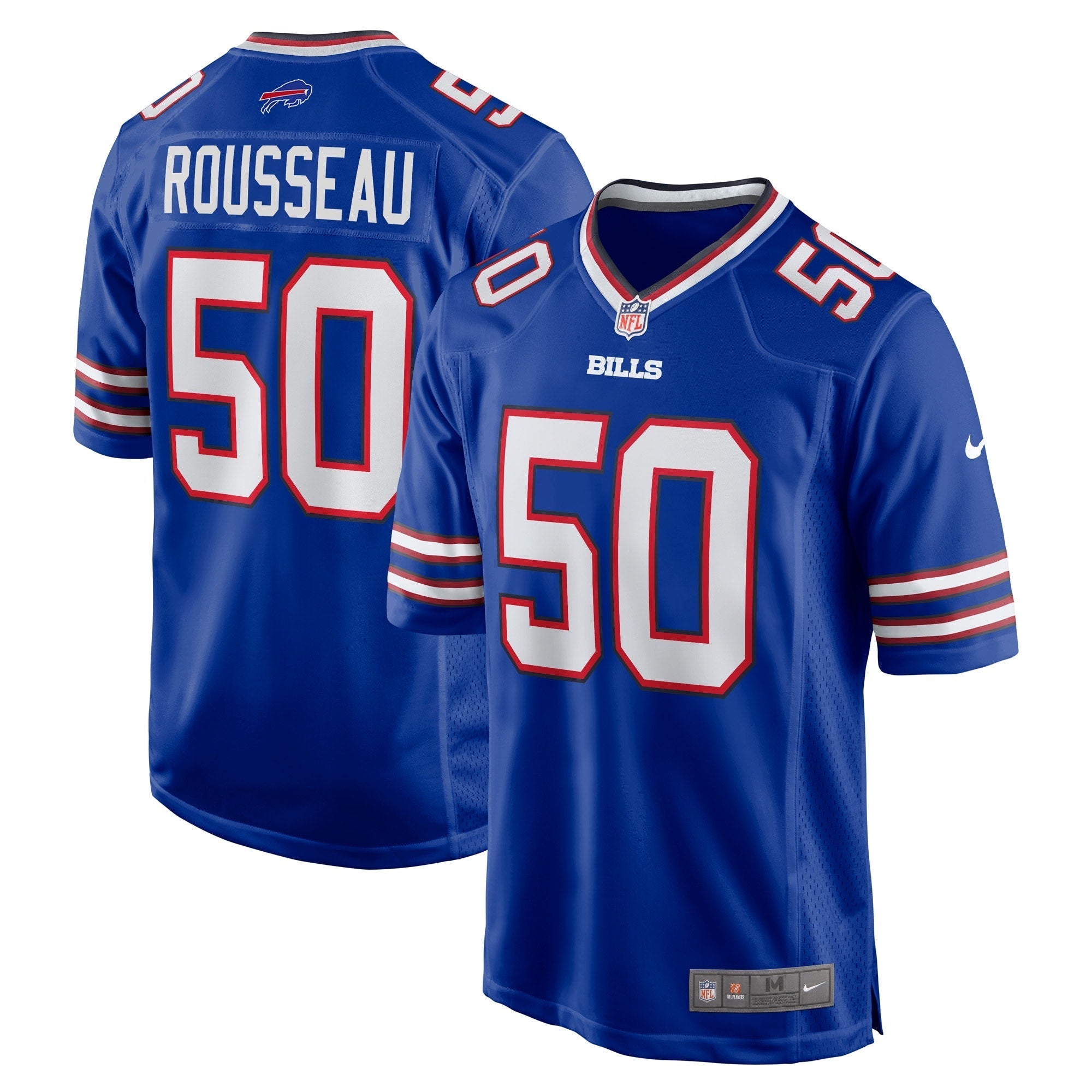 Men's Nike Gregory Rousseau Royal Buffalo Bills Game Player Jersey - vstockx