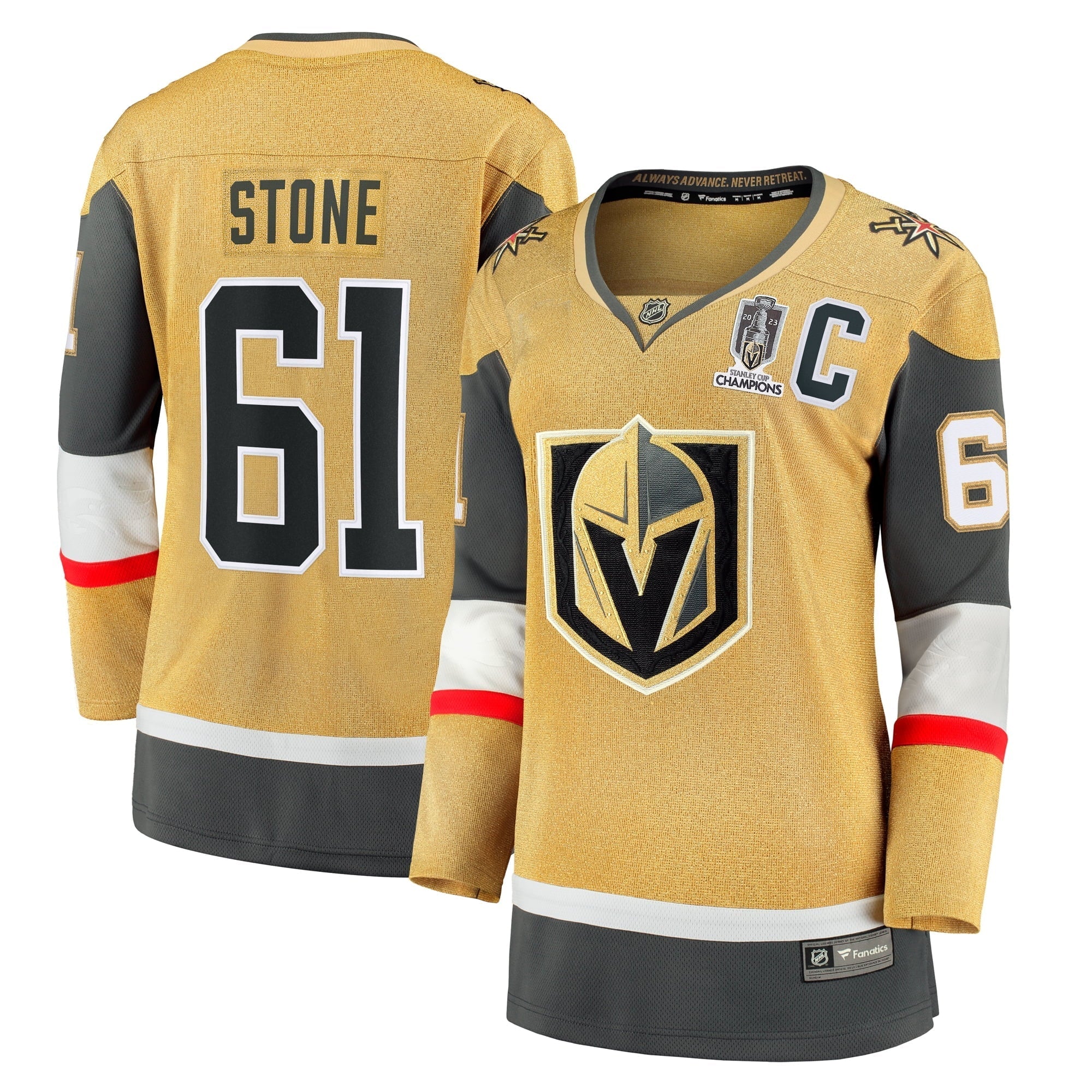 Women's Fanatics Branded Mark Stone Gold Vegas Golden Knights 2023 Stanley Cup Champions Home Breakaway Player Jersey - vstockx